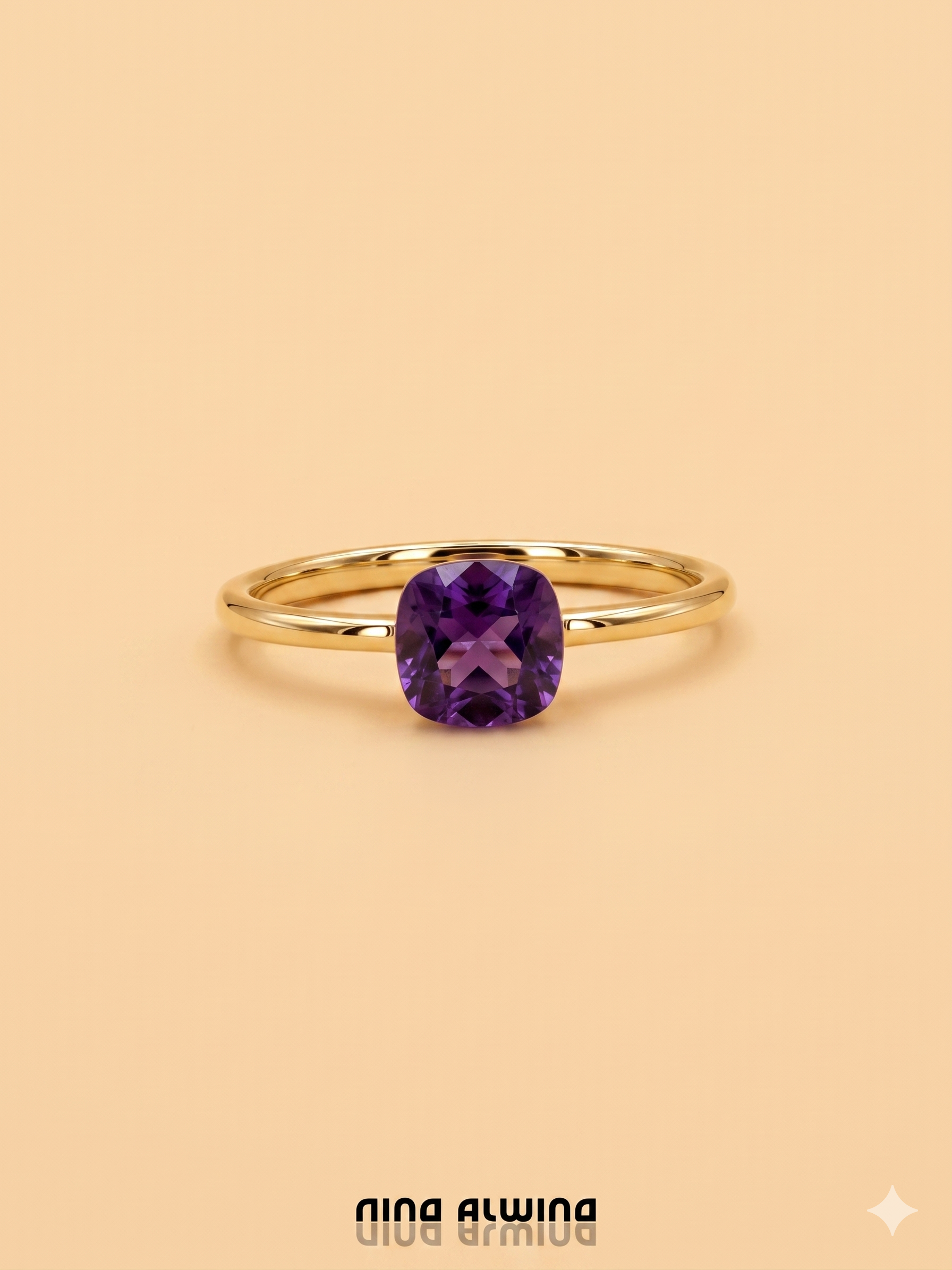 #962 14k Ring mit Amethyst - RG 59.5