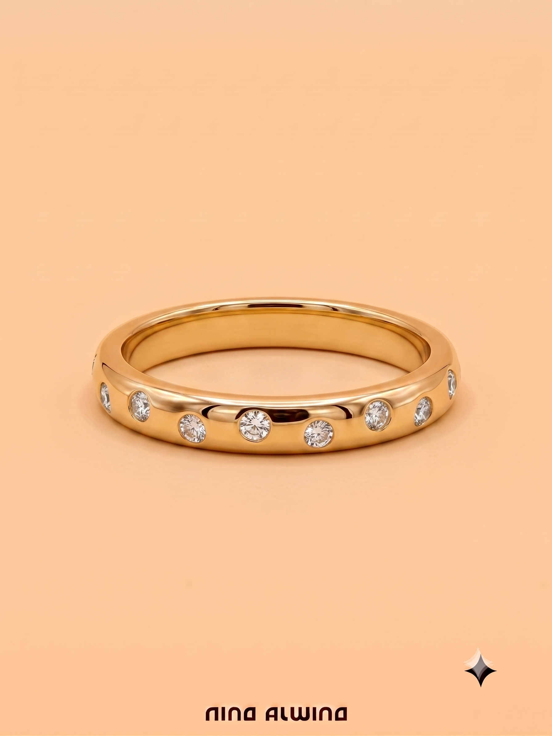 #1180 Massiver 14k Ring mit Zirkonia - RG 63