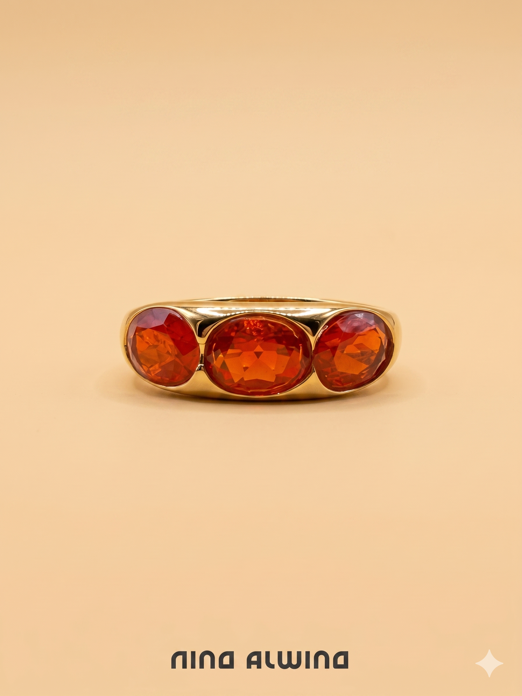 #952 14k Ring mit Cherryopalen - RG 60