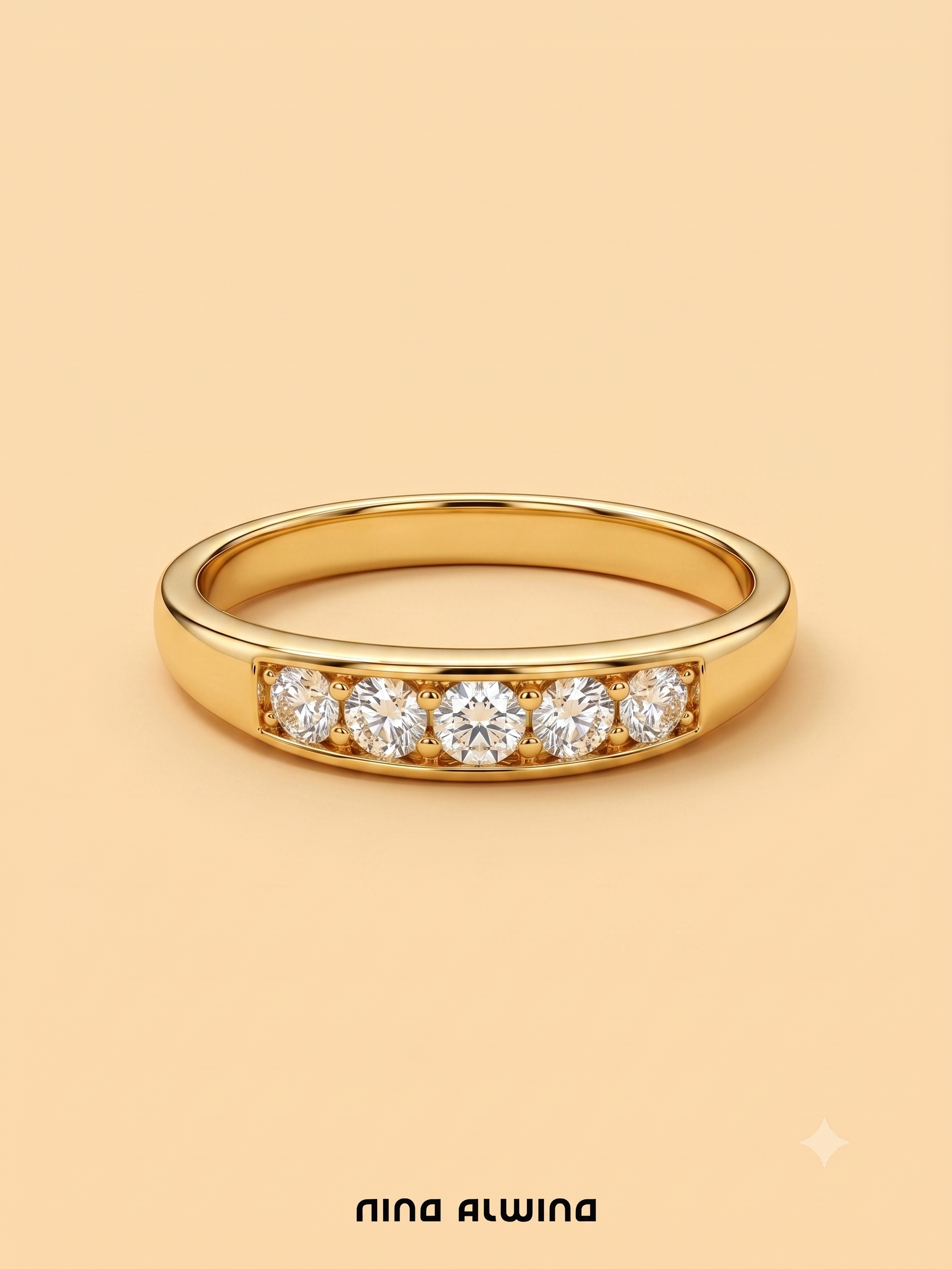 #1188 14k Ring with Pearls & Diamonds - Ring Size 58