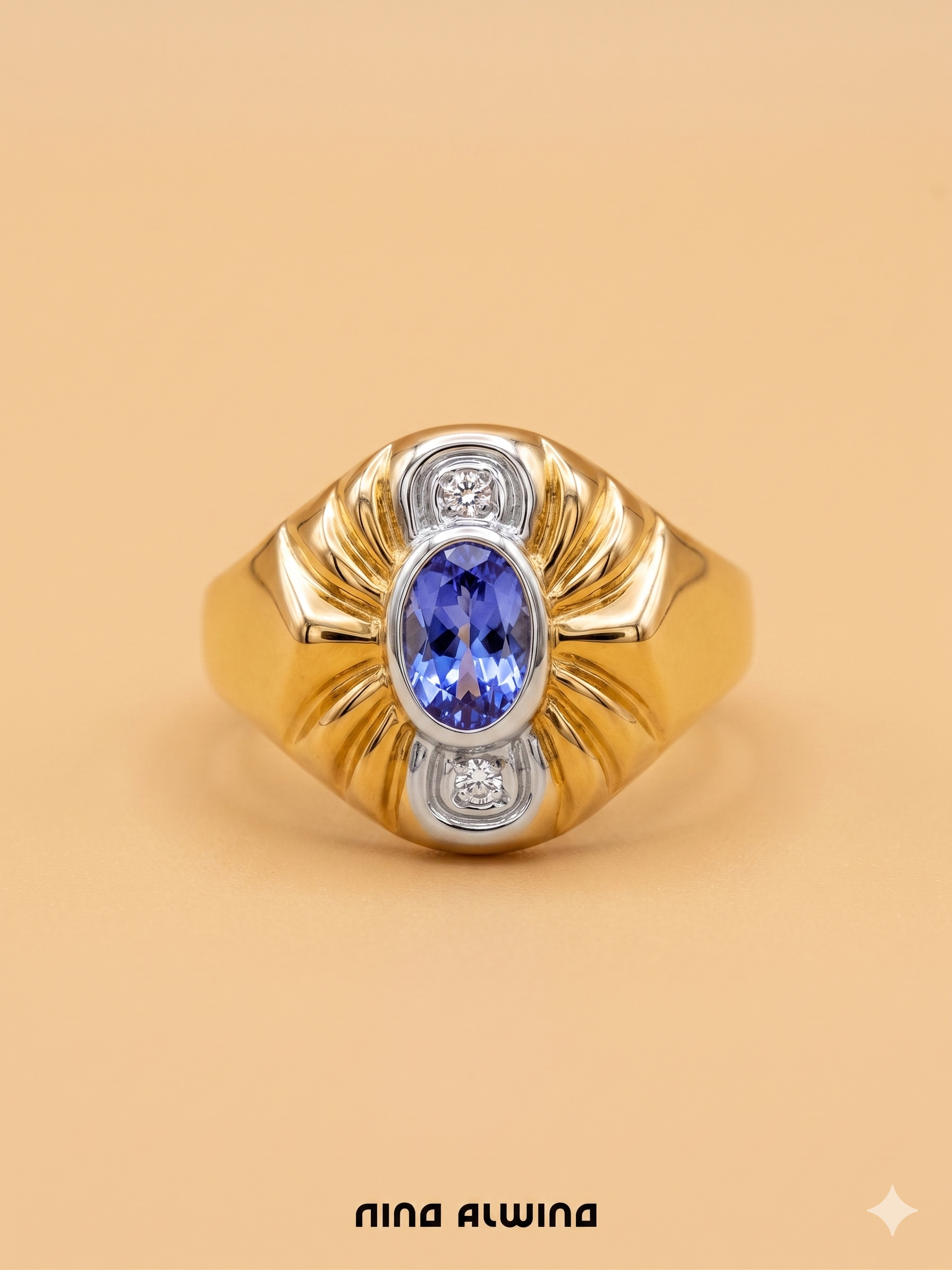 #958 8k Ring mit Tansanit & Diamant - RG 58