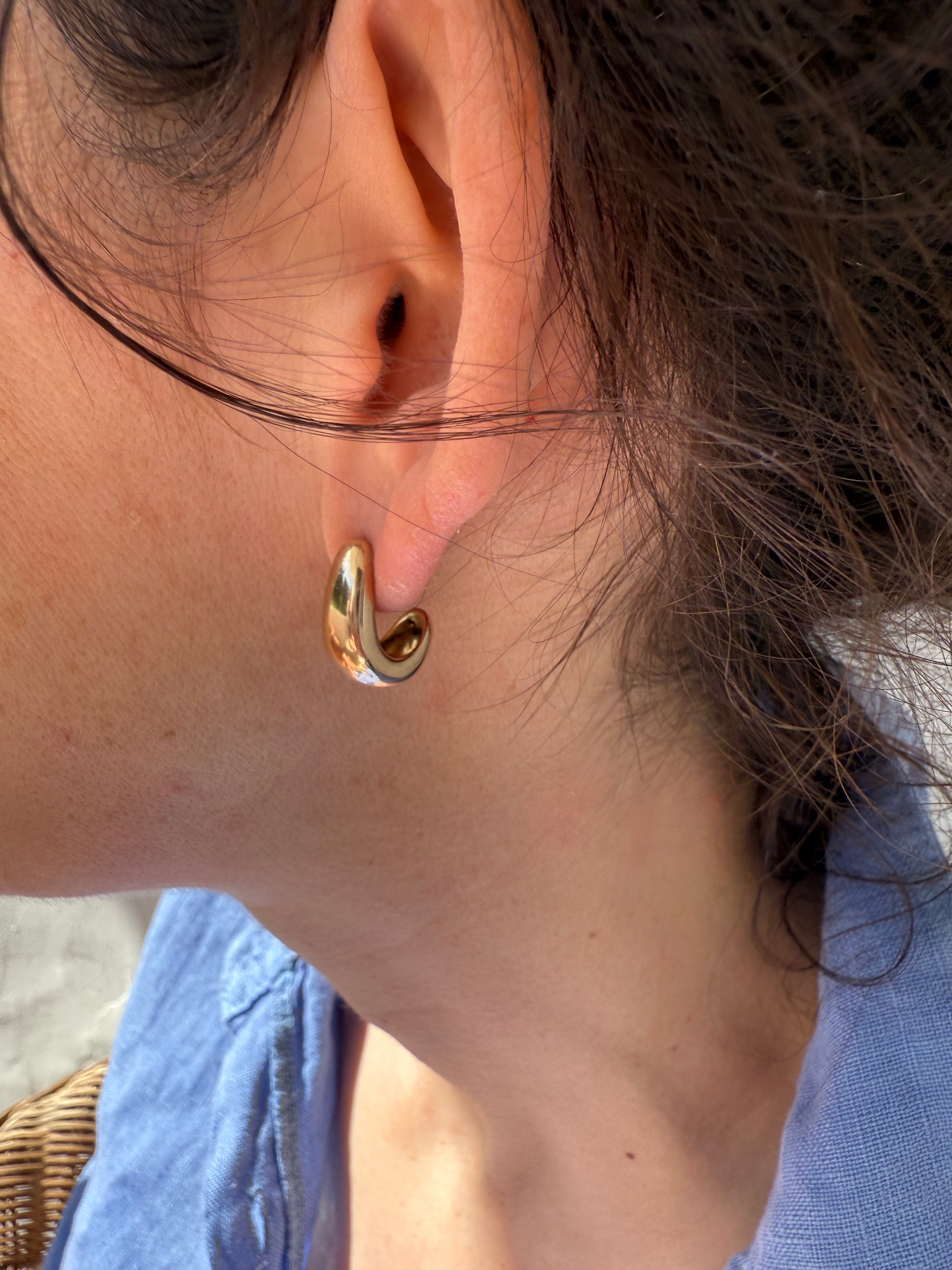 #21 Ohrringe Tropfenform 8k massives Gold - 8,3g