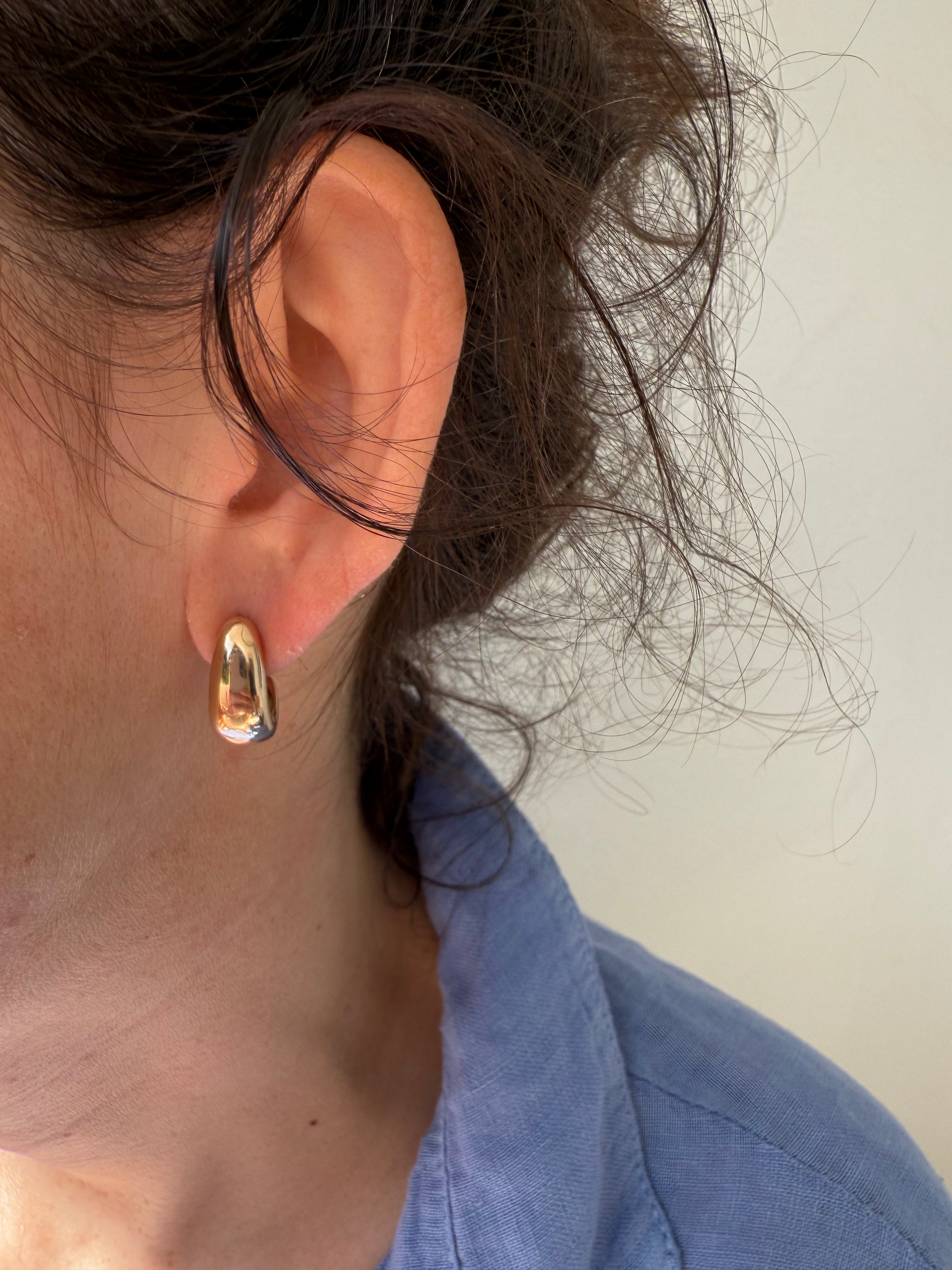 #21 Ohrringe Tropfenform 8k massives Gold - 8,3g