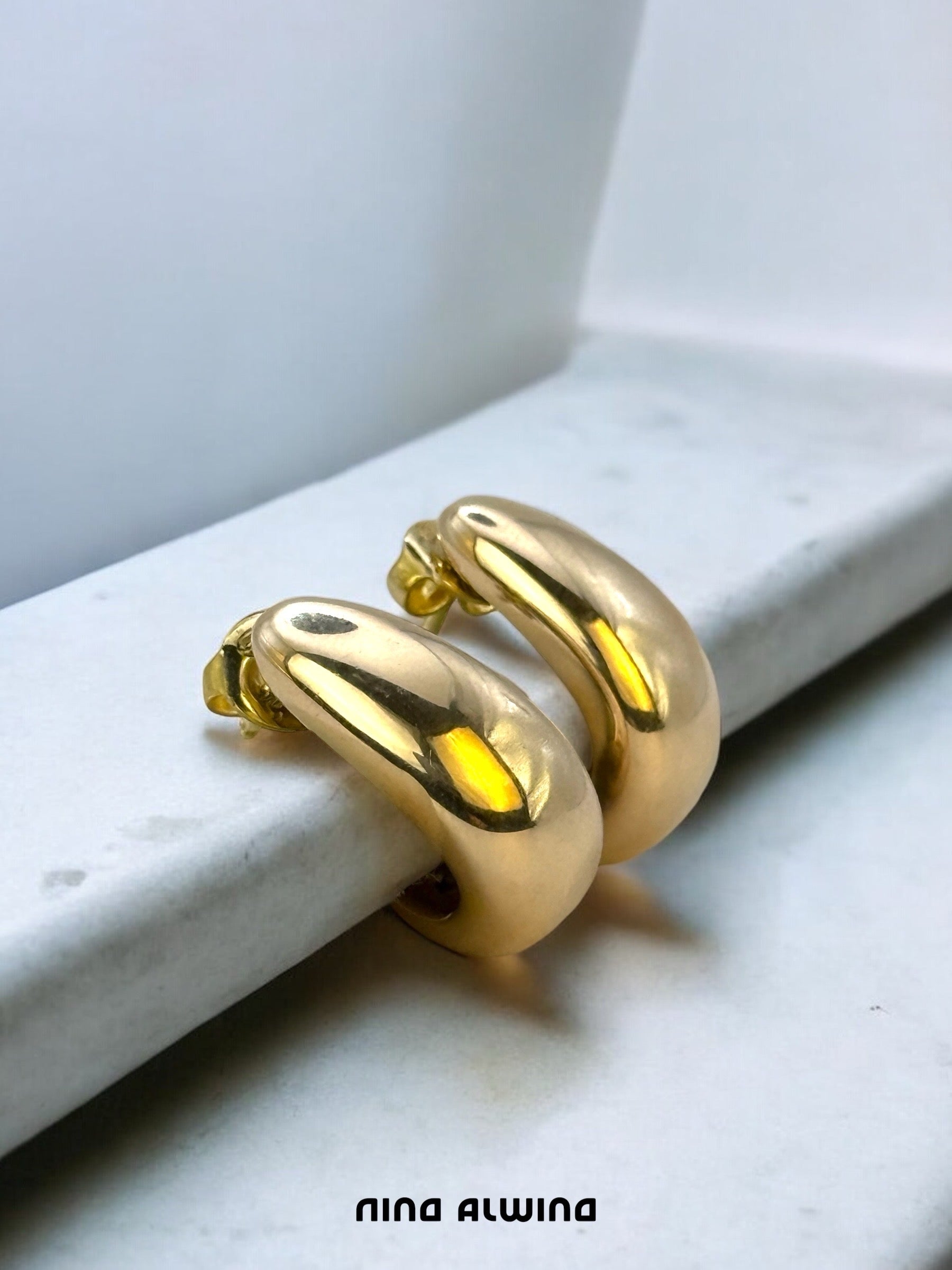 #21 Ohrringe Tropfenform 8k massives Gold - 8,3g