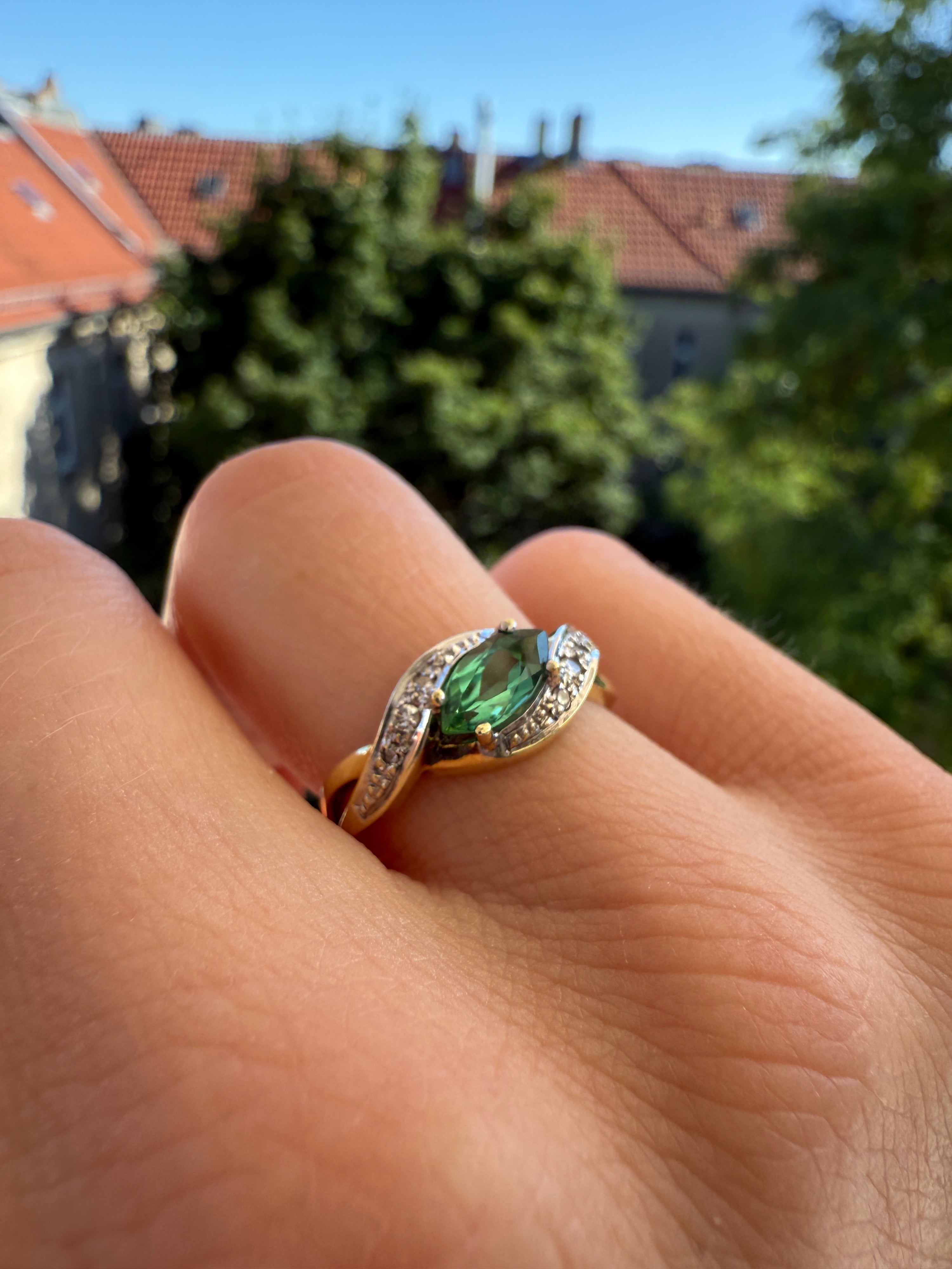 #2 Turmalin & Diamant Ring - RG 55