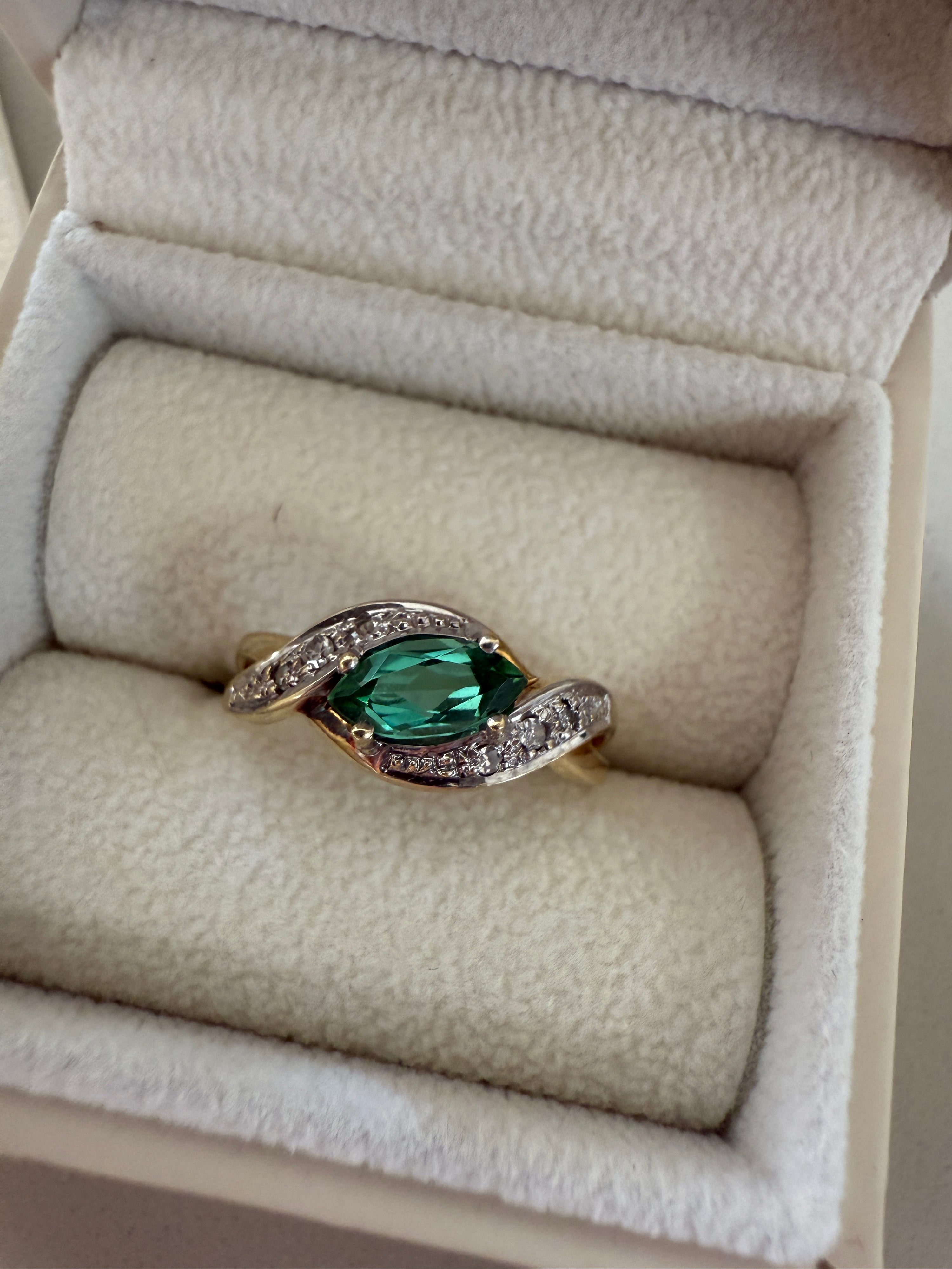 #2 Turmalin & Diamant Ring - RG 55