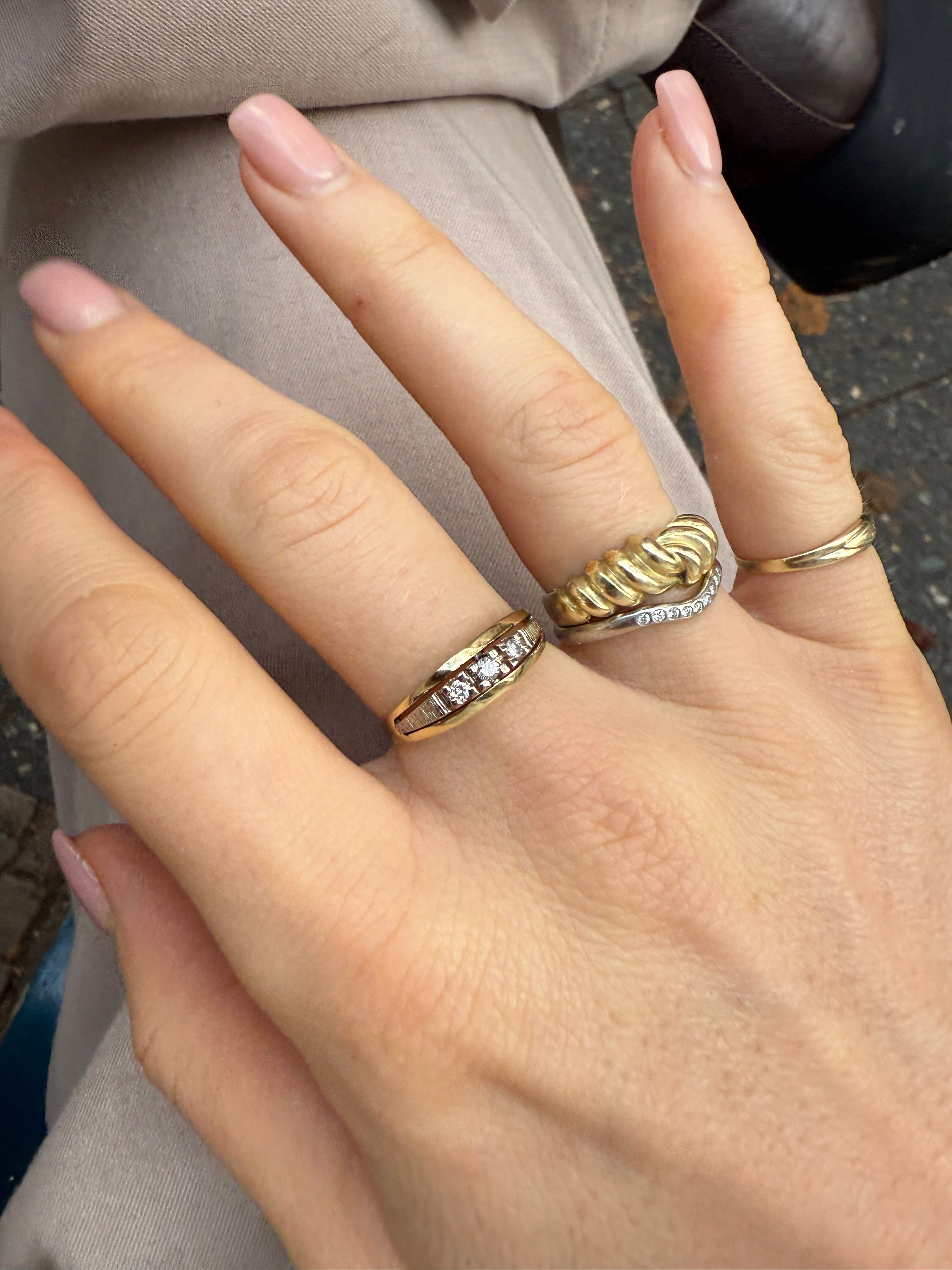 #326 14k mit Diamanten - RG 56