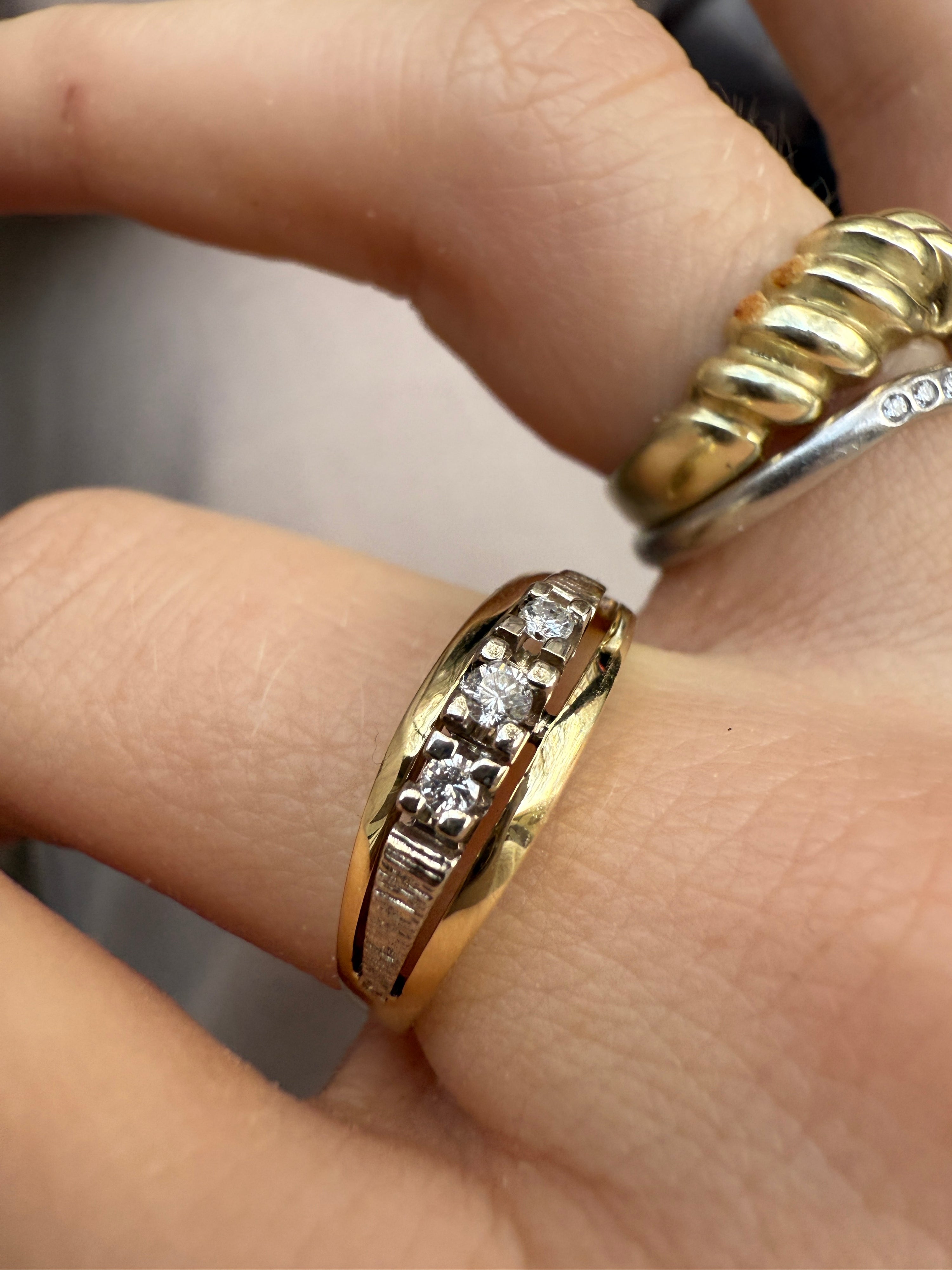 #326 14k mit Diamanten - RG 56