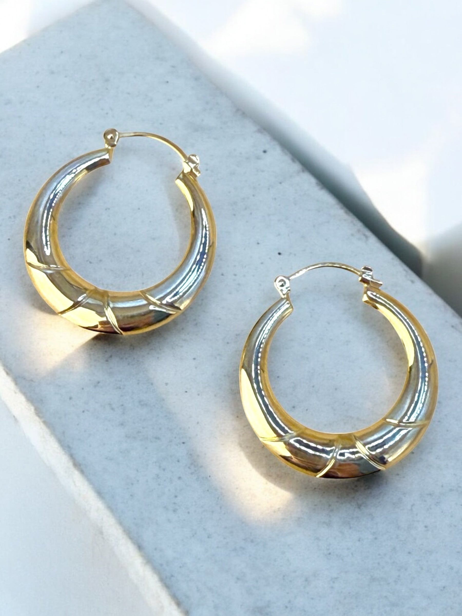 #52 Creolen 8k Gelbgold 2,5cm