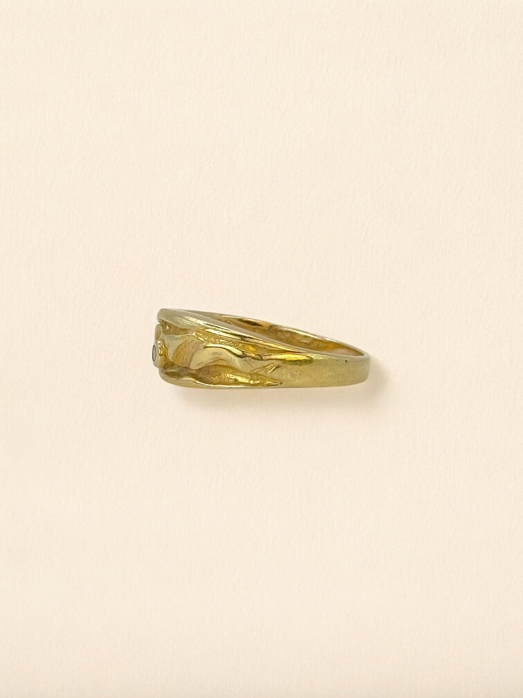 #16 Chunky Vintage Ring mit Diamant