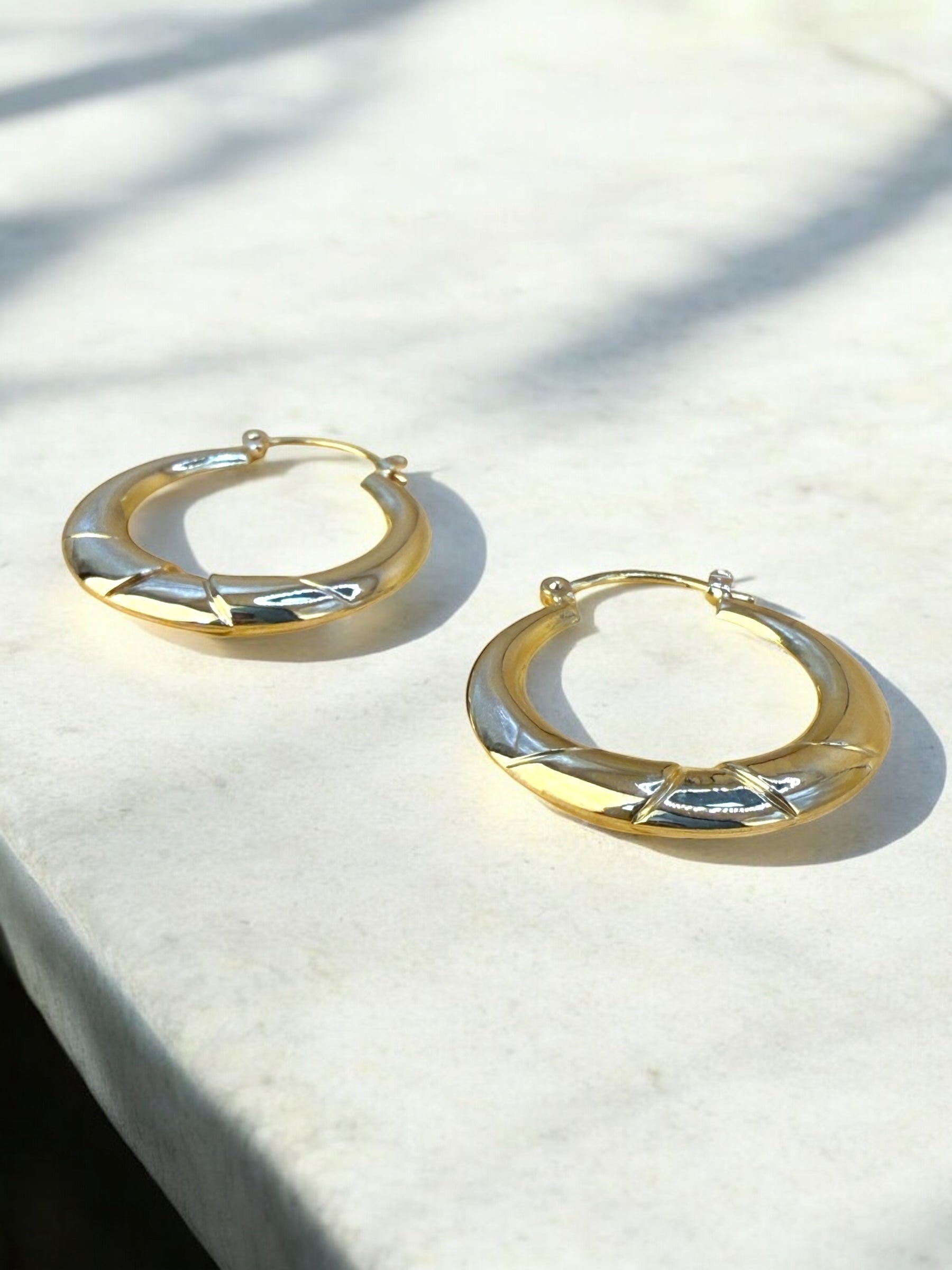 #52 Creolen 8k Gelbgold 2,5cm