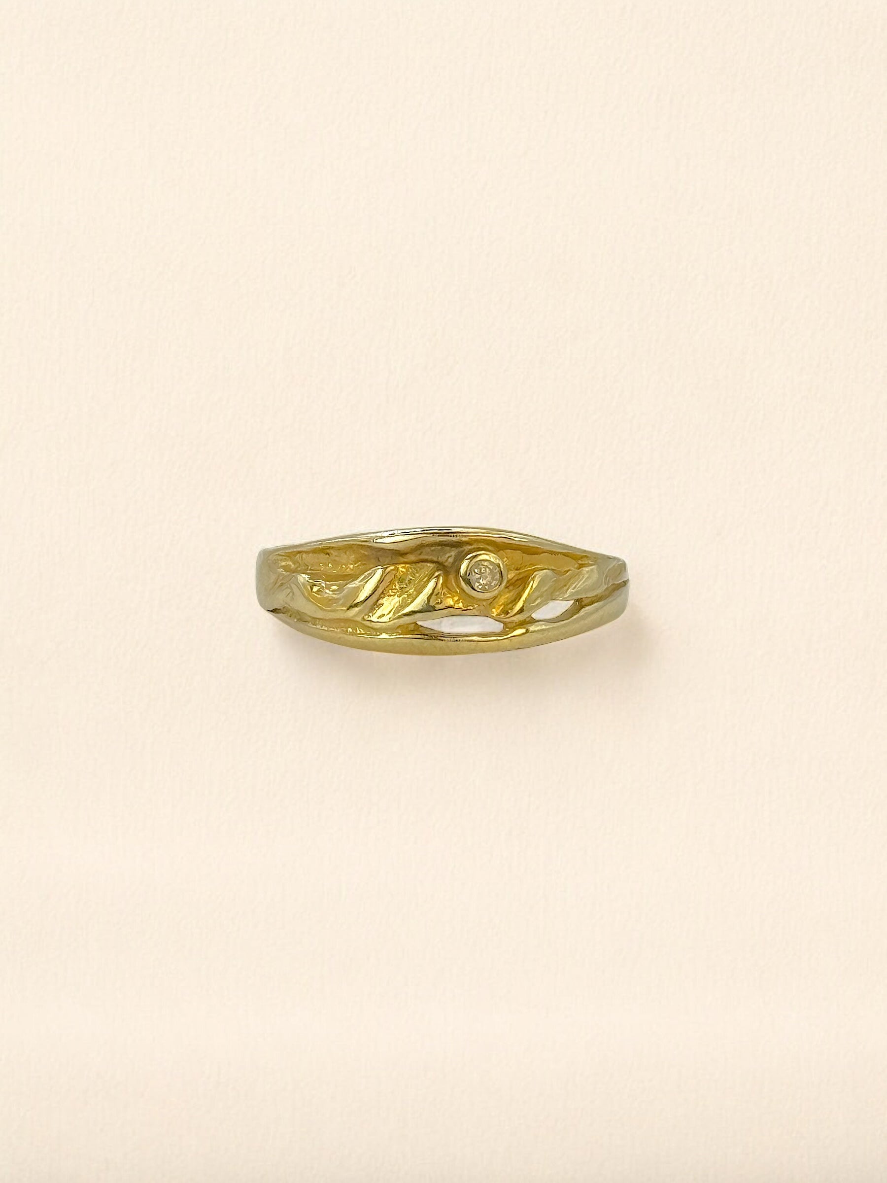 #16 Chunky Vintage Ring mit Diamant