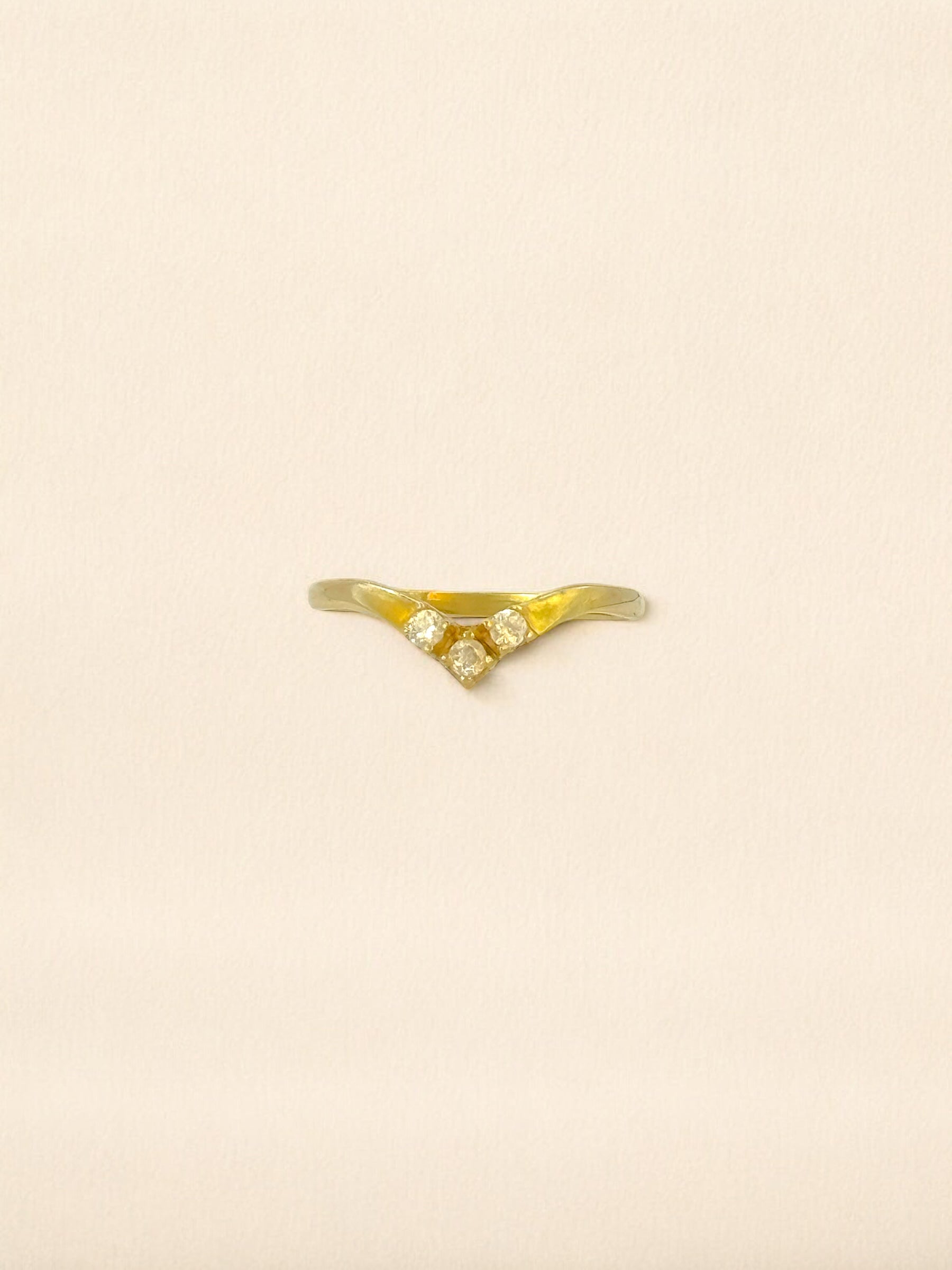 #10 Ring mit 3 weißen Saphiren - RG 53