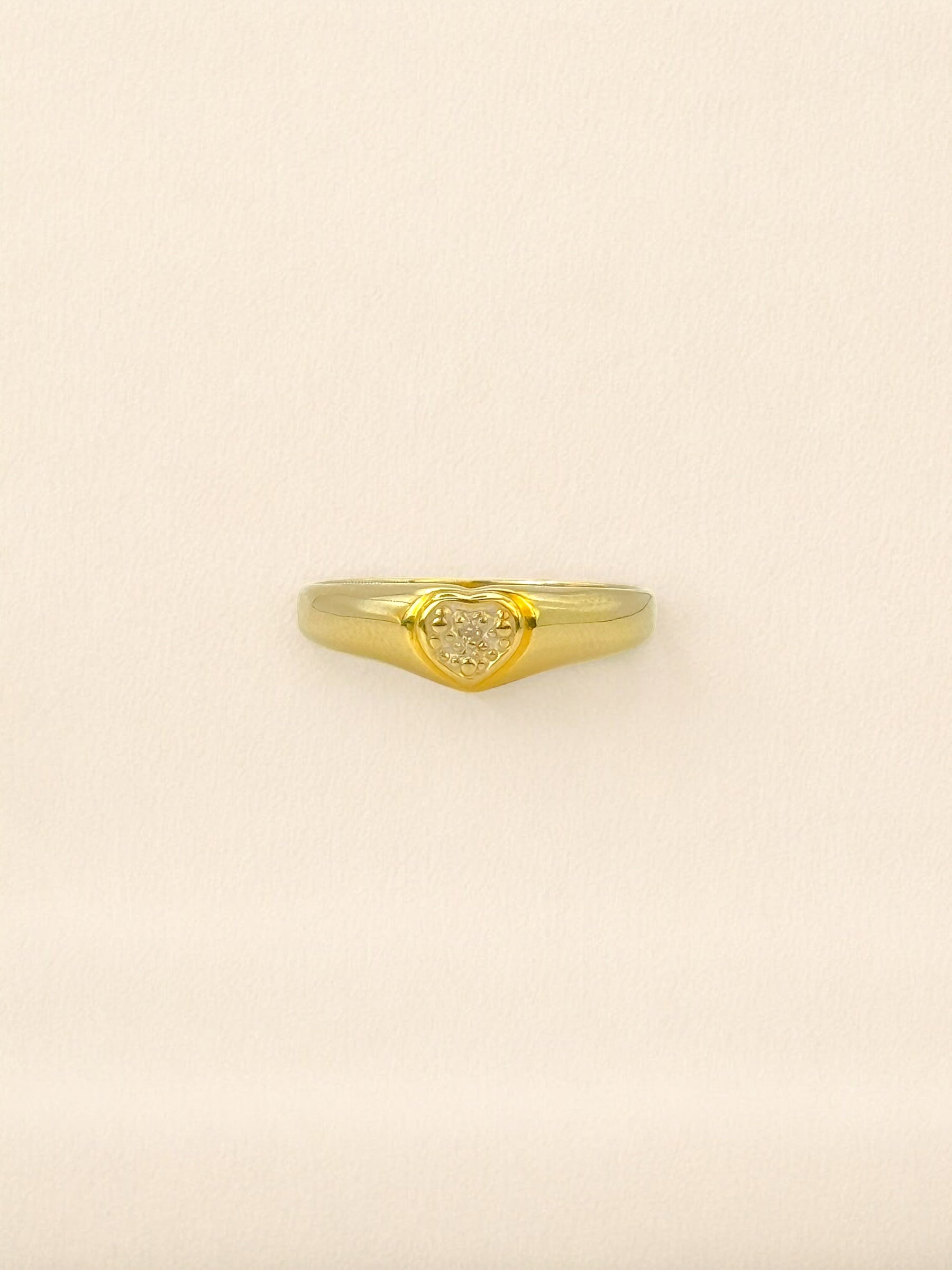 #14 Chunky Herzring mit Diamant - RG 54