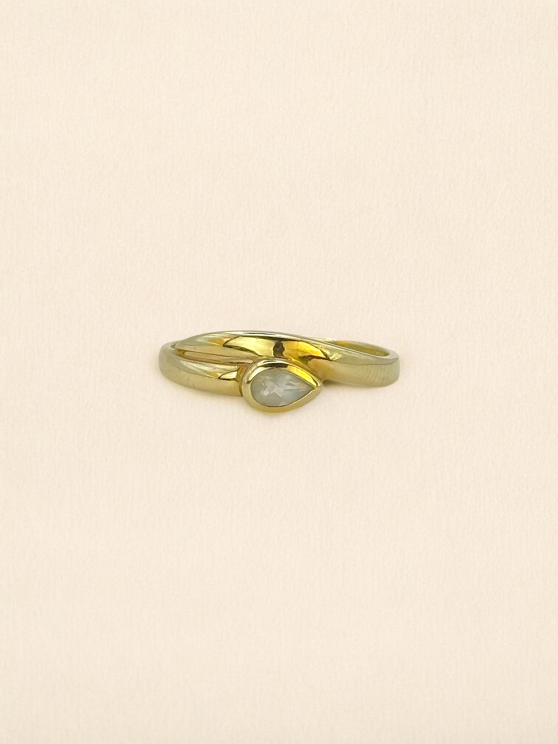 #14: RIng mit Aquamarin - RG 55
