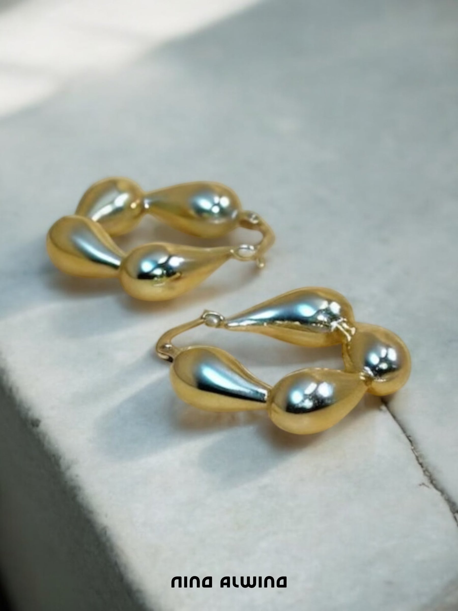 #42 Creolen 18k massives Gold