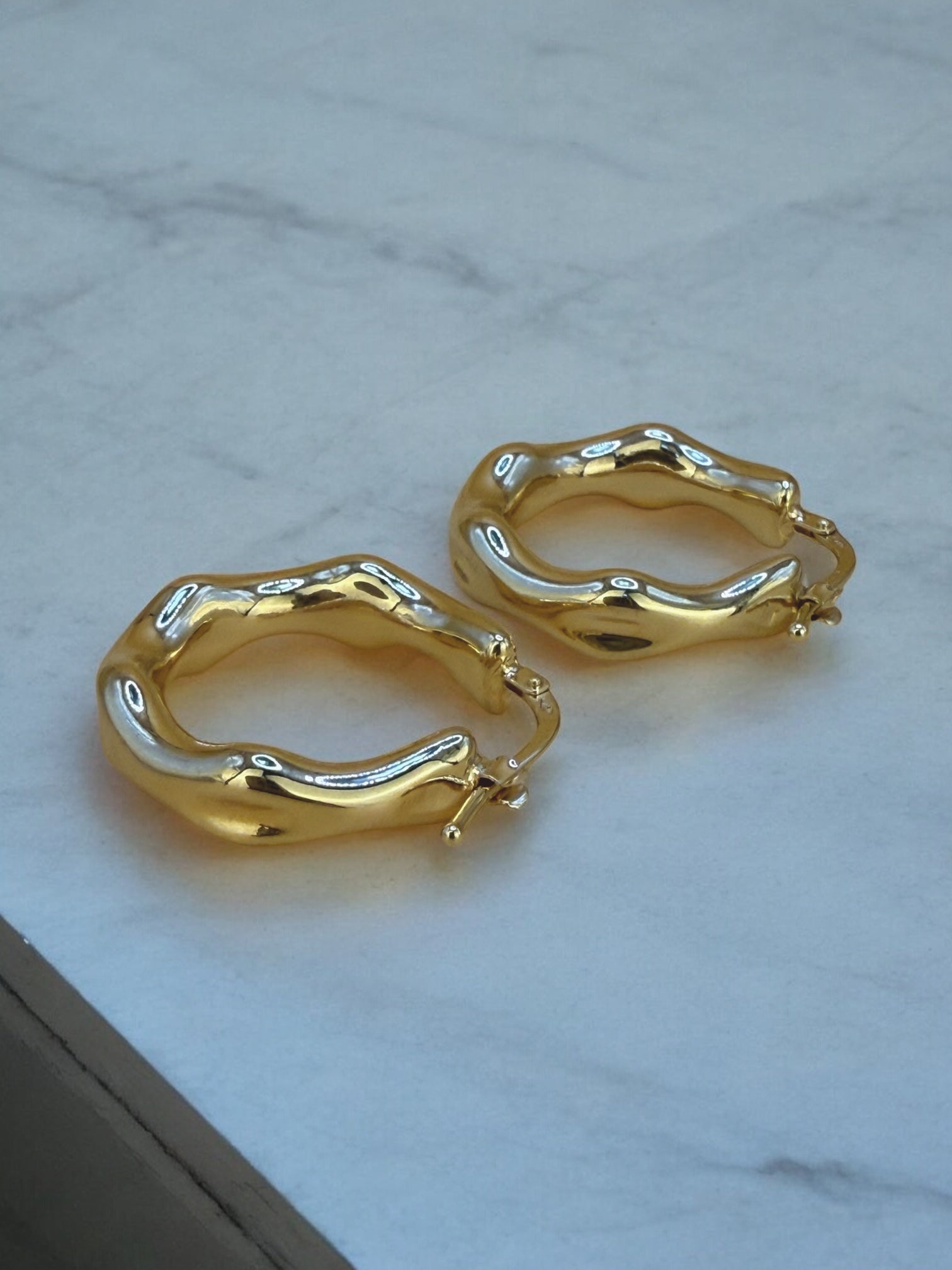 #28 Creolen 18k massives Gold -3g