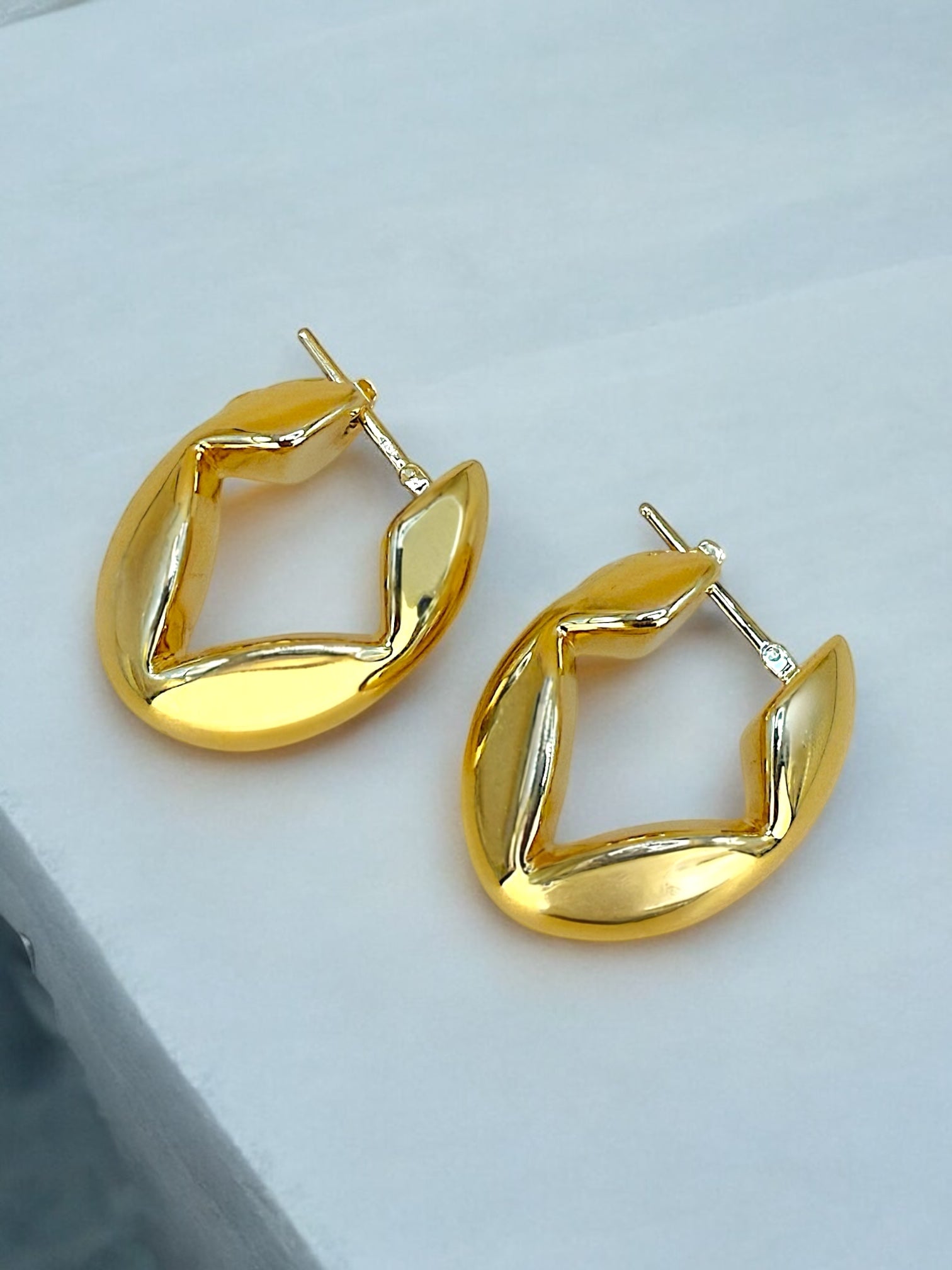#27 Creolen 18k massives Gold - 6,1g