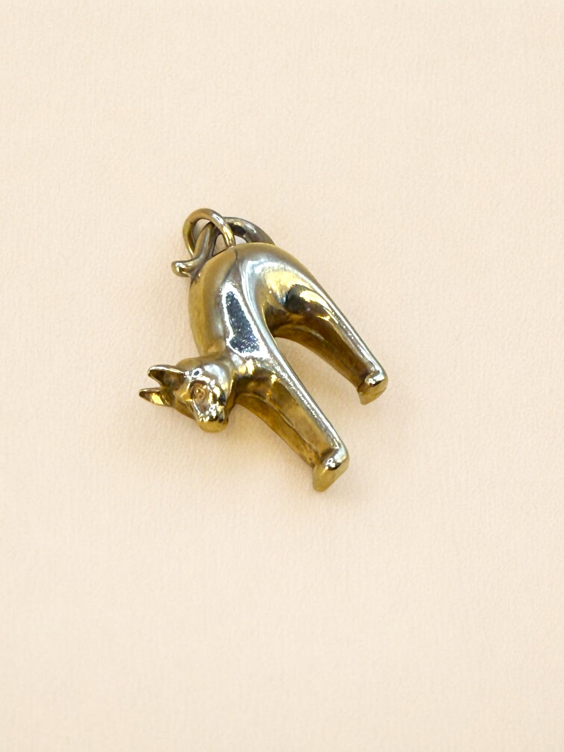 #37 Cat Anhänger 9k massives Gold