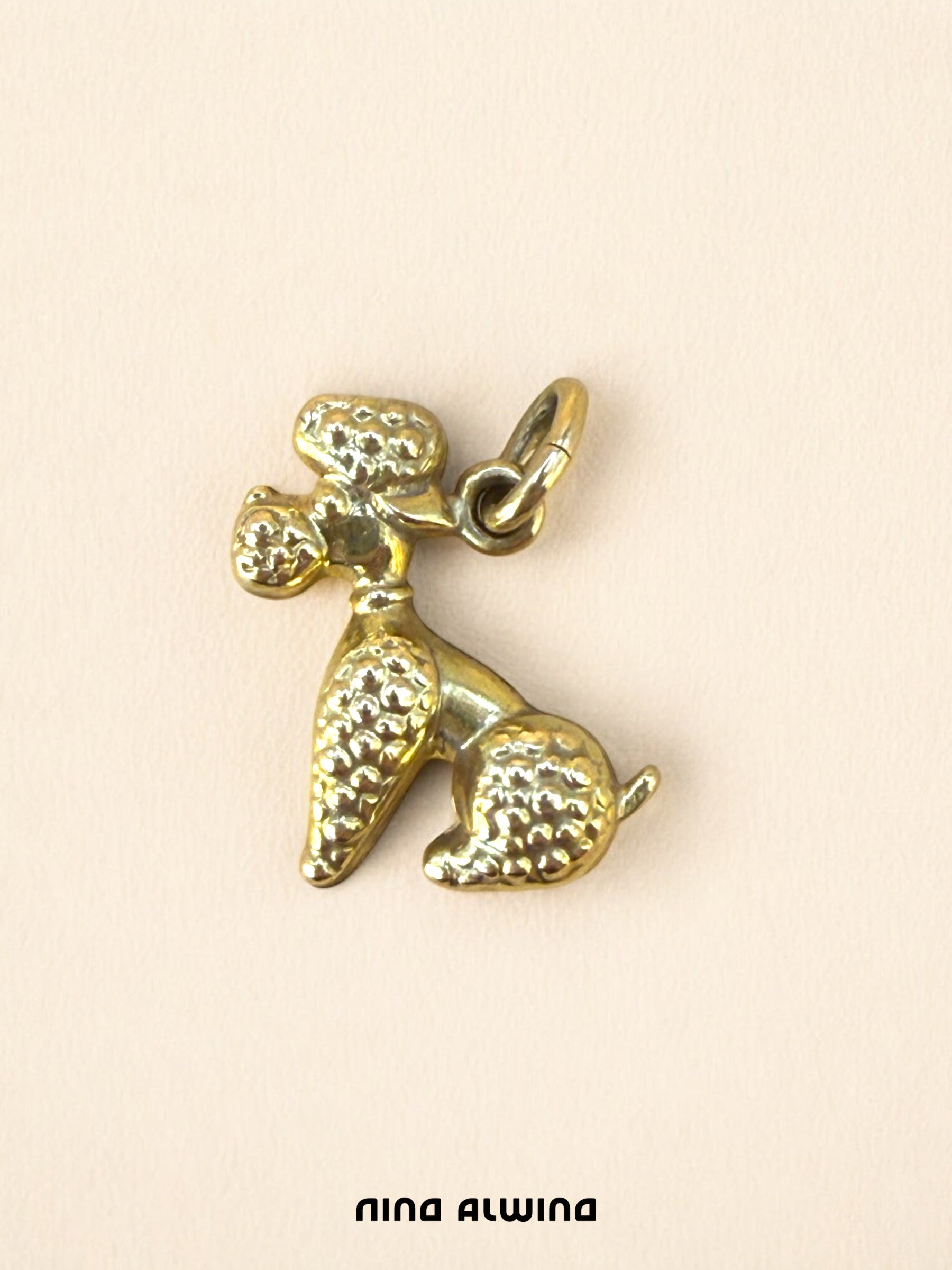 #36 Pudel Anhänger 8k massives Gold