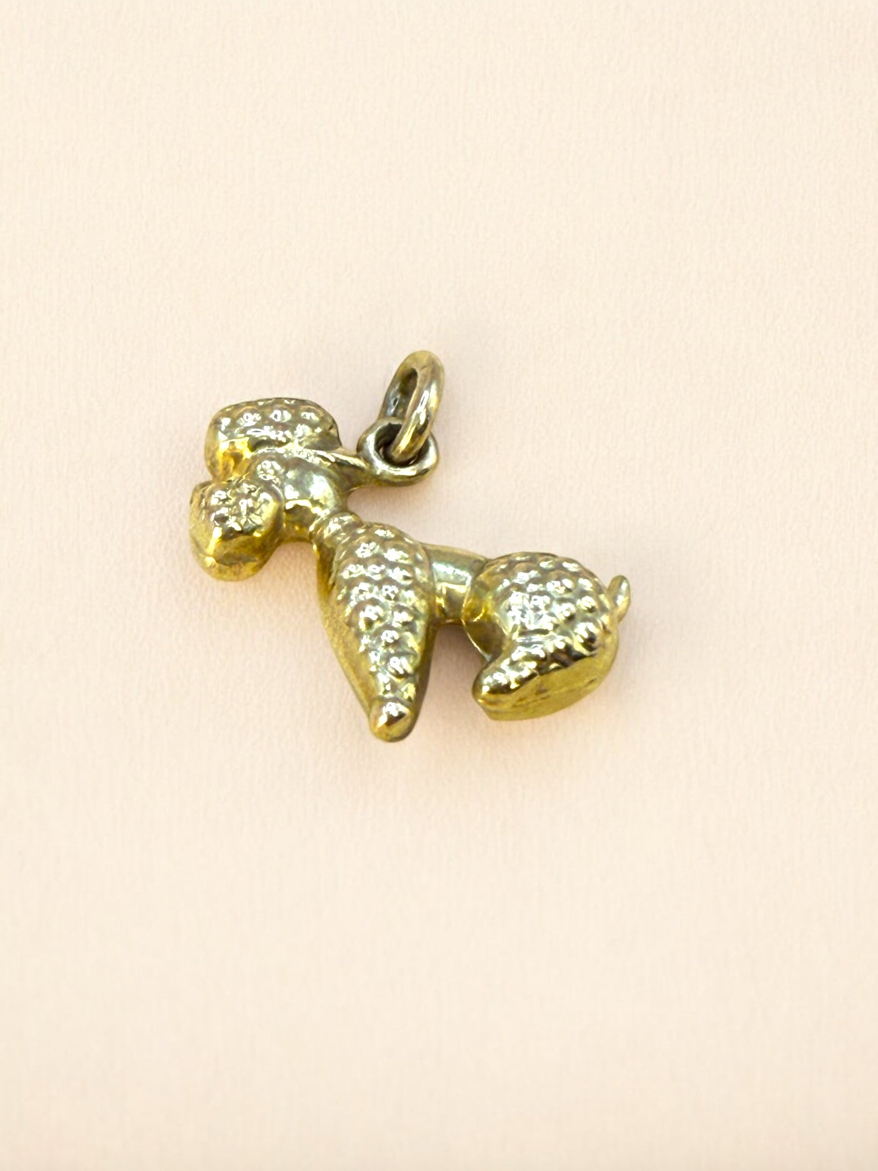 #38 Pudel Anhänger 8k massives Gold