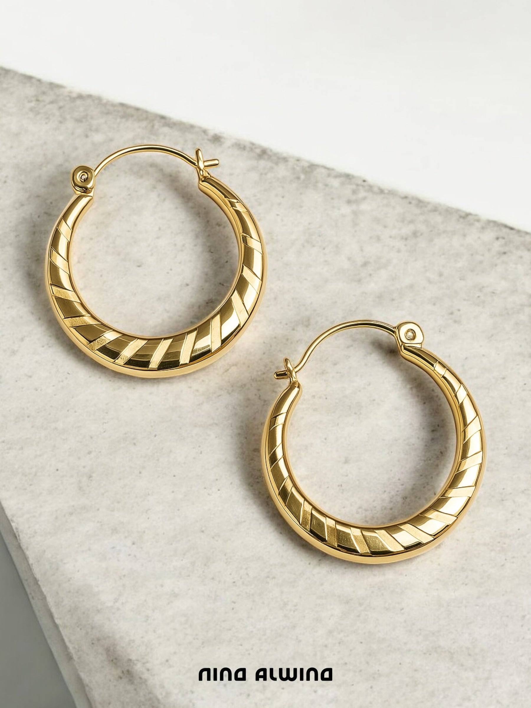 #56 Creolen 8k Gelbgold 2cm