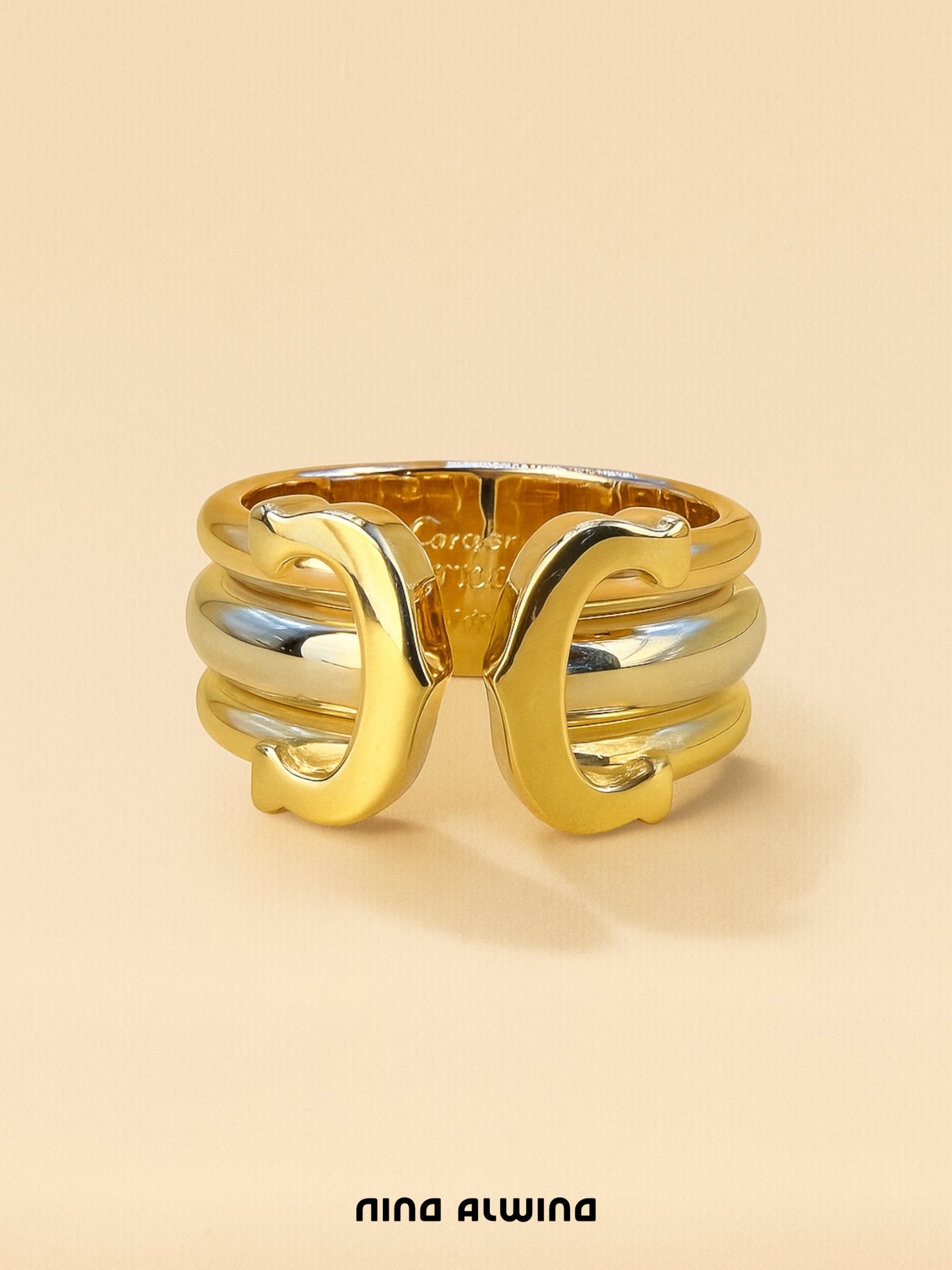 #74 18k Cartier 2C Trinity Ring - RG 51