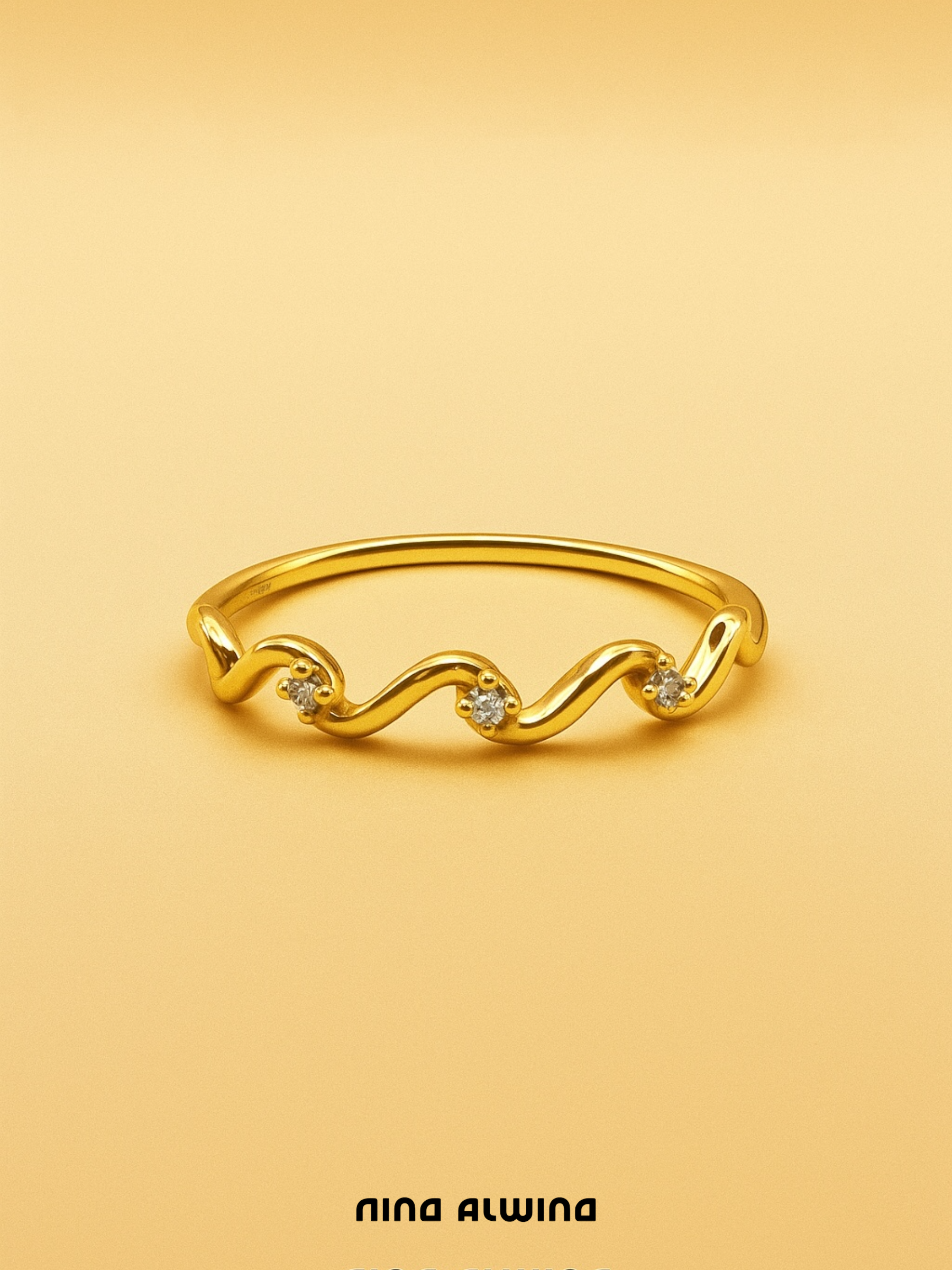 #125 9k Ring mit Diamant - RG 60