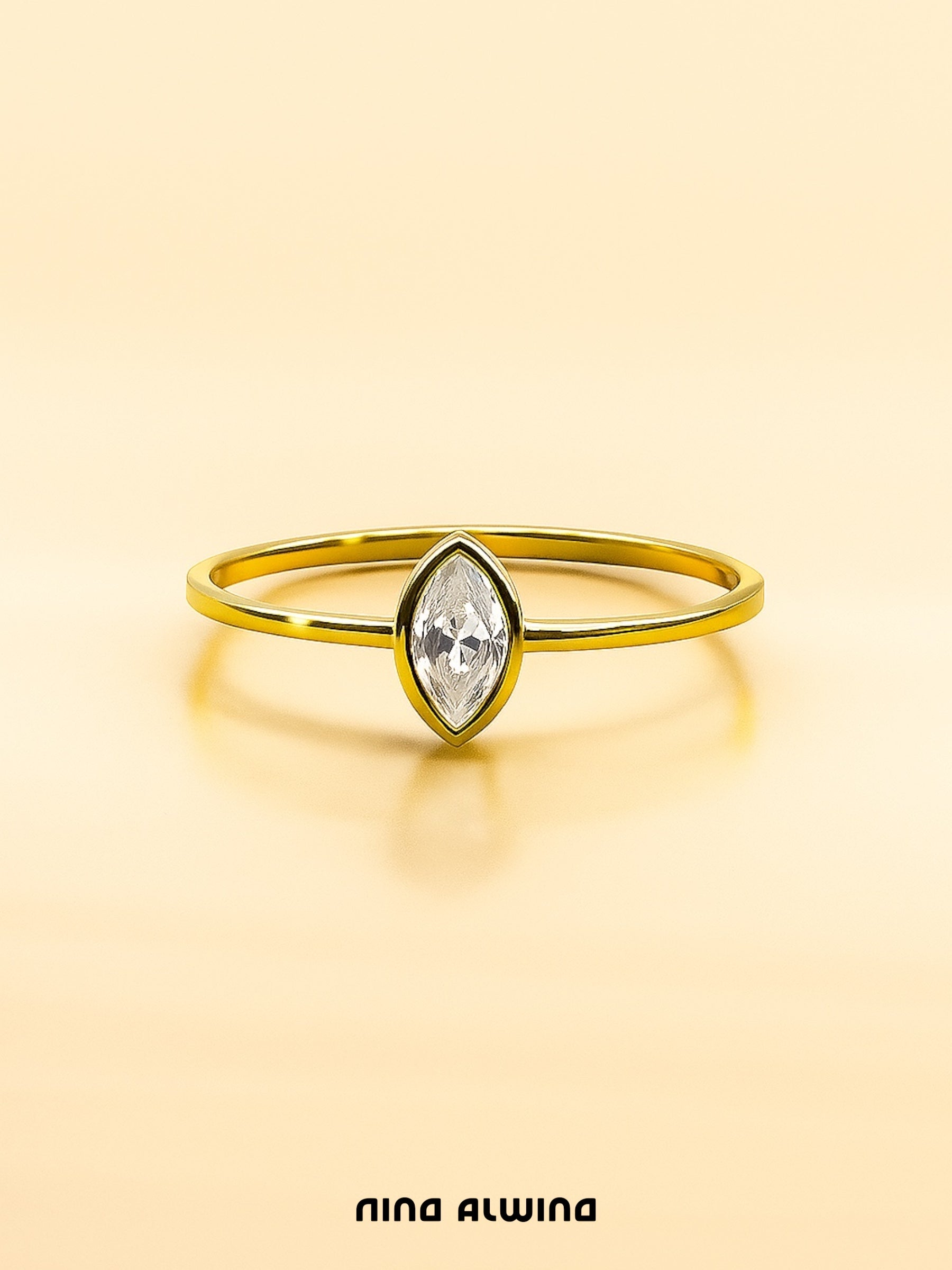 #145 9k Ring mit Zirkon - RG 52