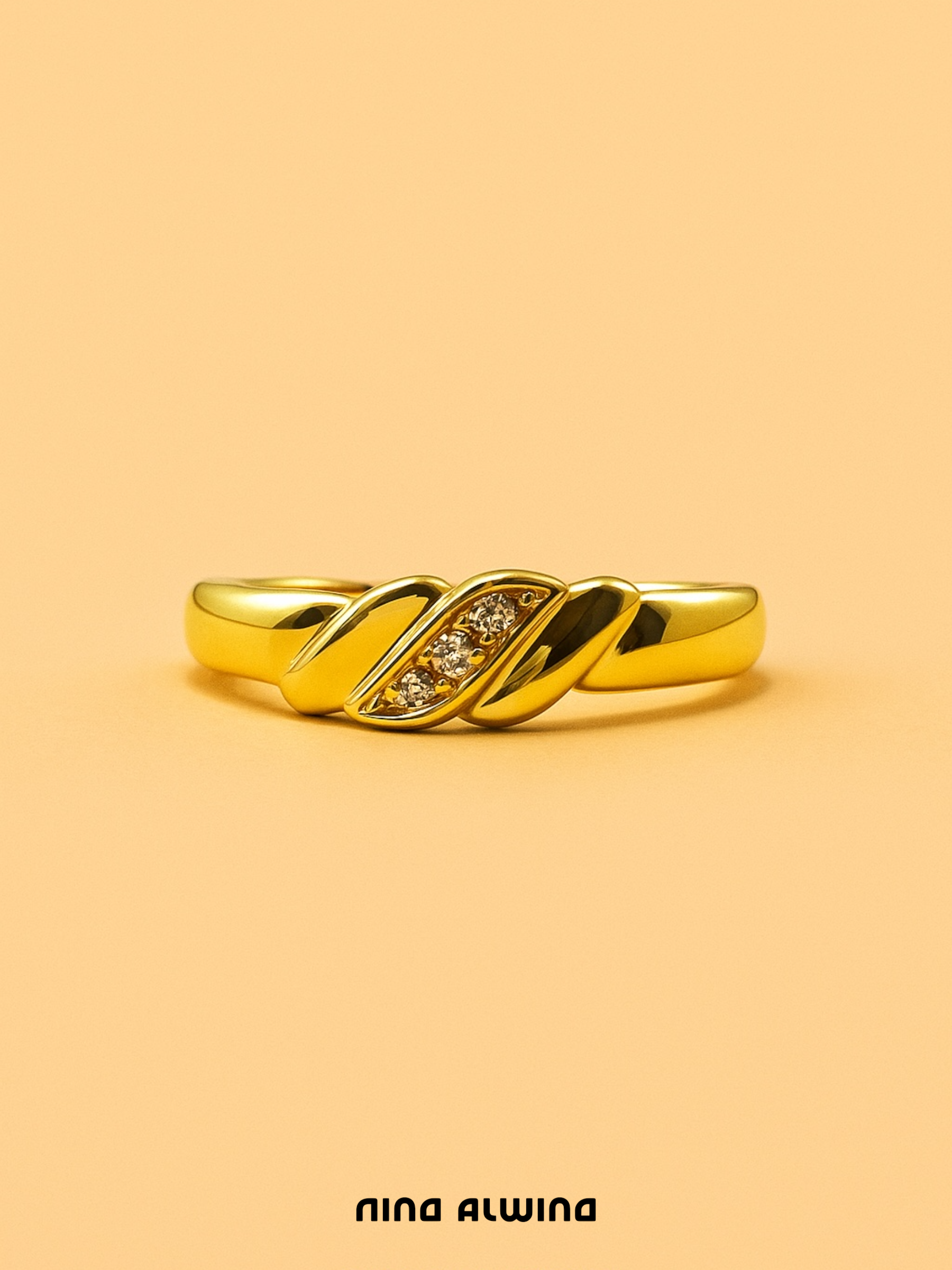 #207 14k Ring mit Diamant - RG 54