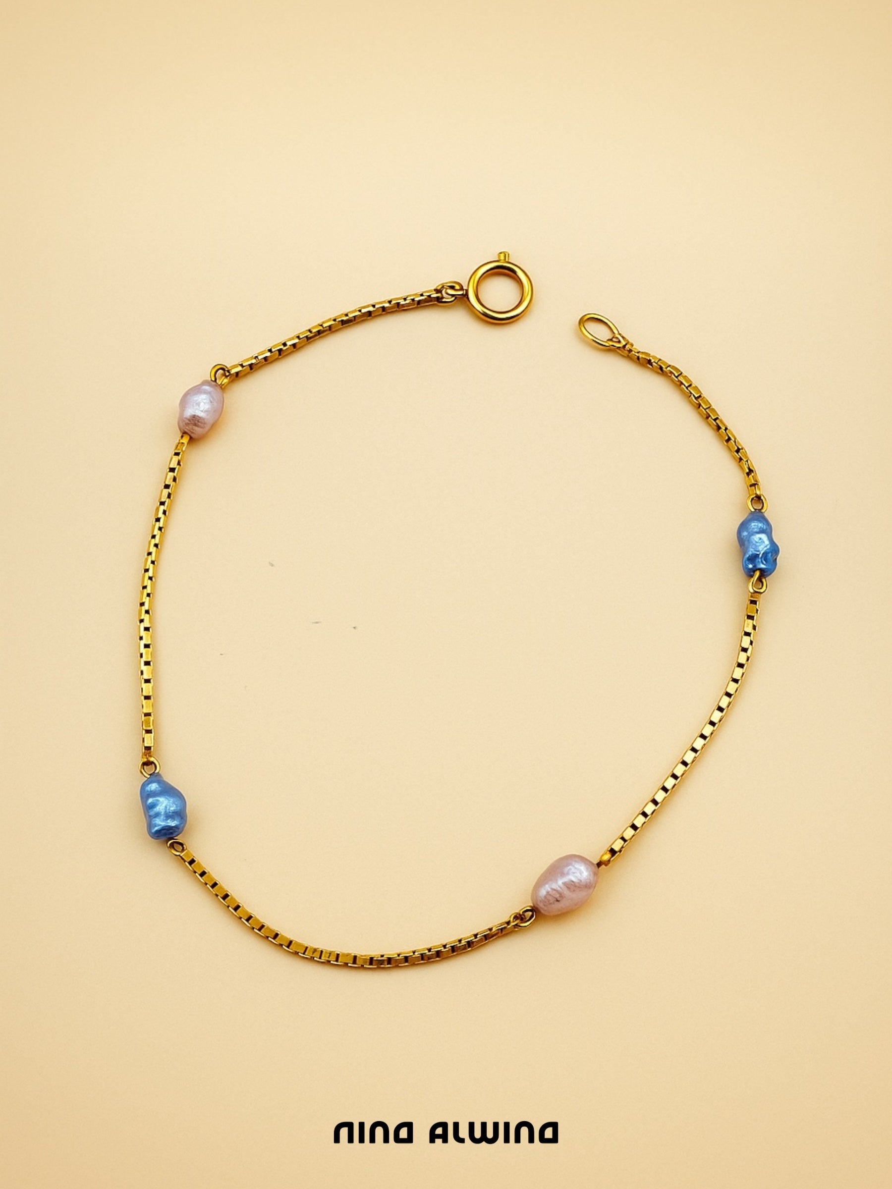 #209 8k Armband mit Perlen - 18cm