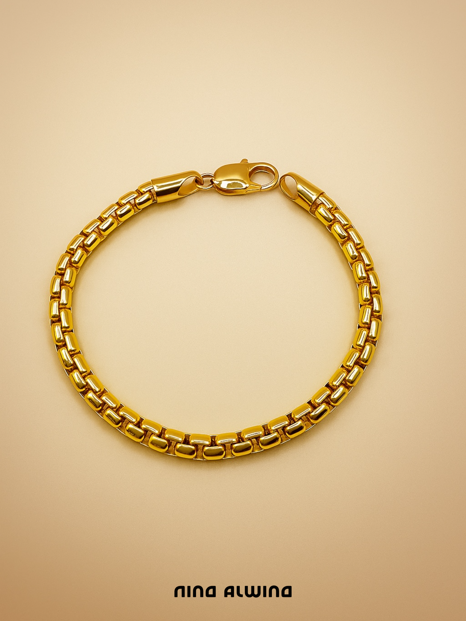 #214 massives 8k Armband - 19cm