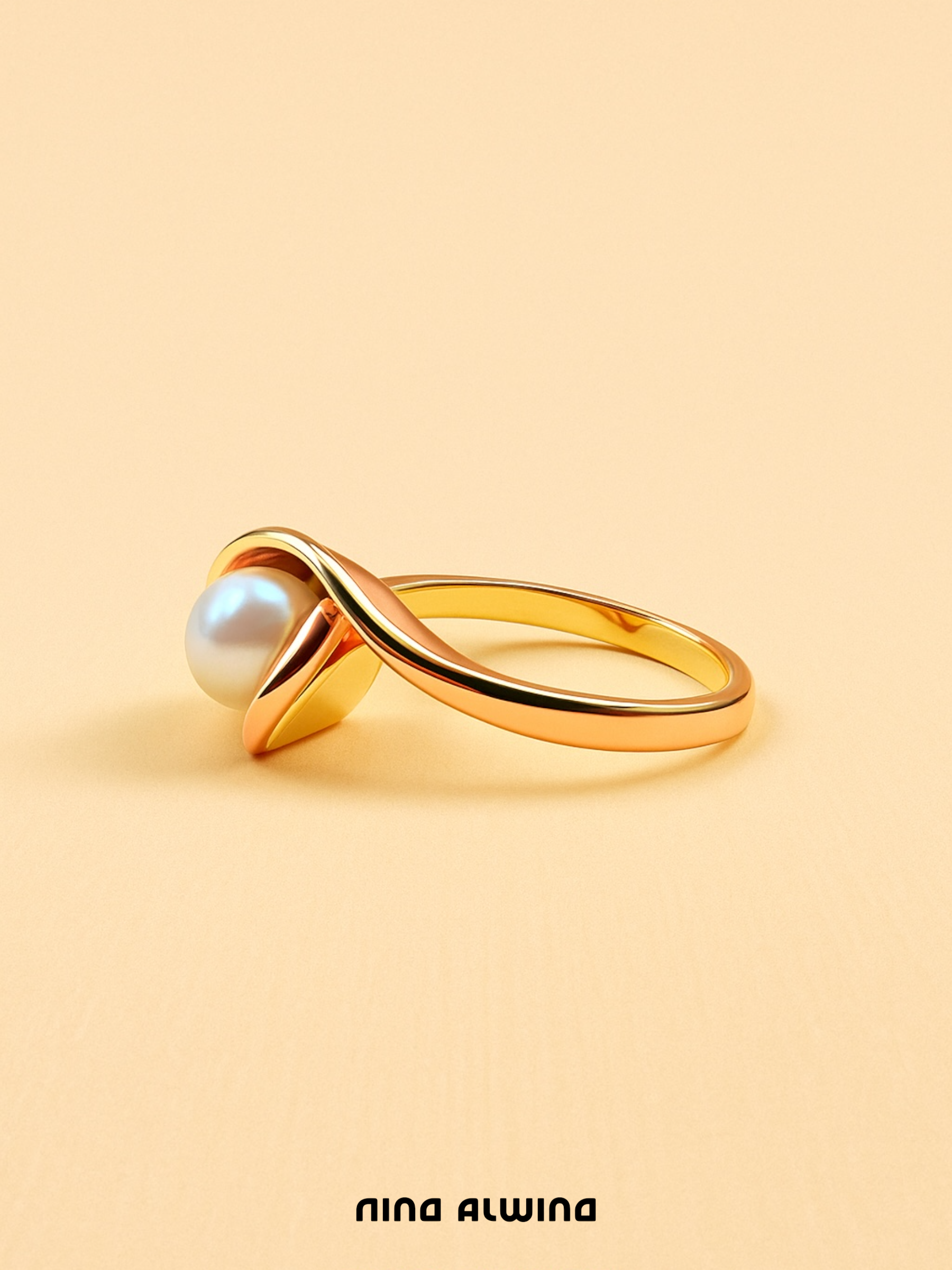 #225 8k Ring mit Perle - RG 54