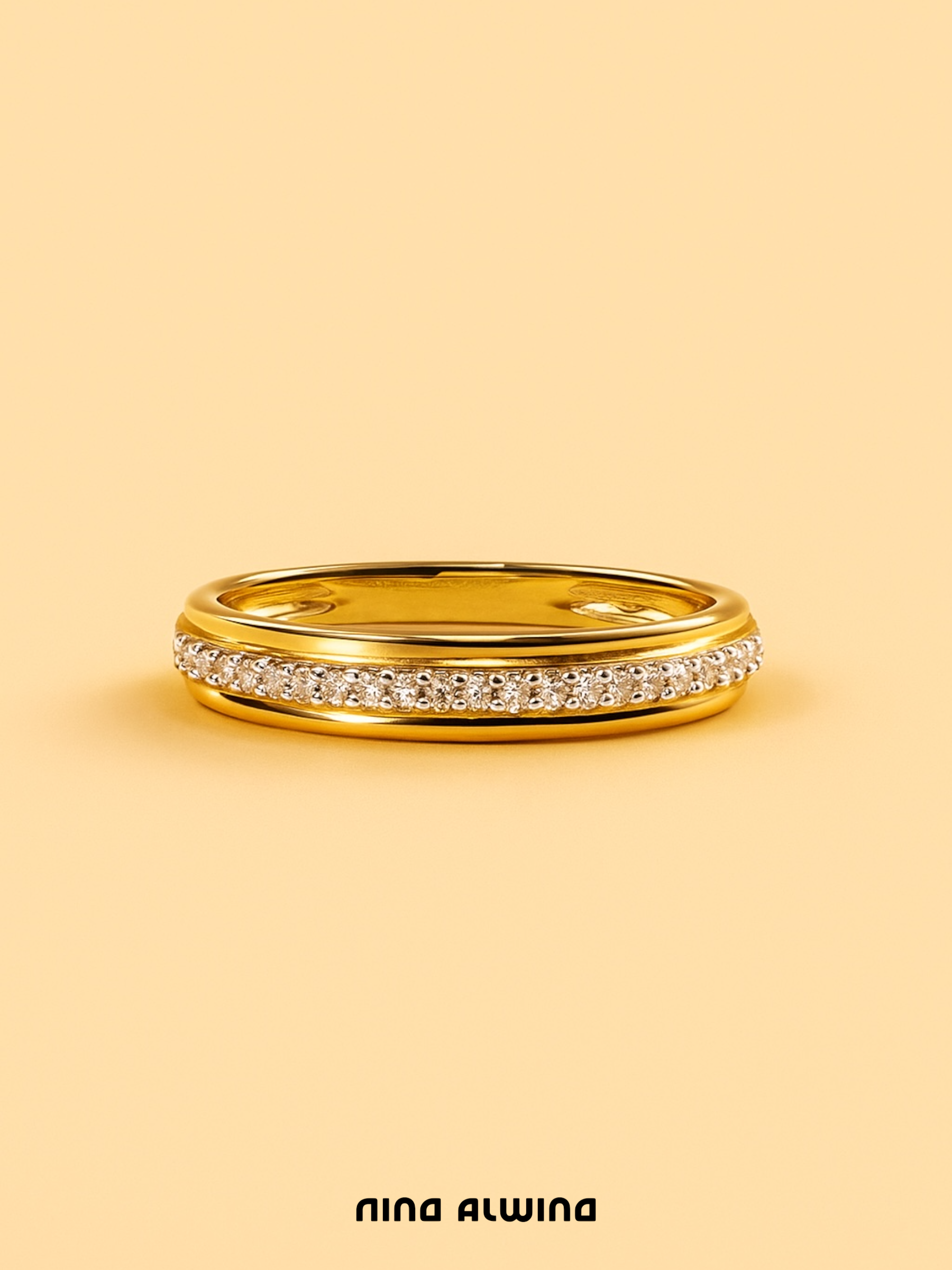 #235 8k Ring mit Diamanten - RG 53