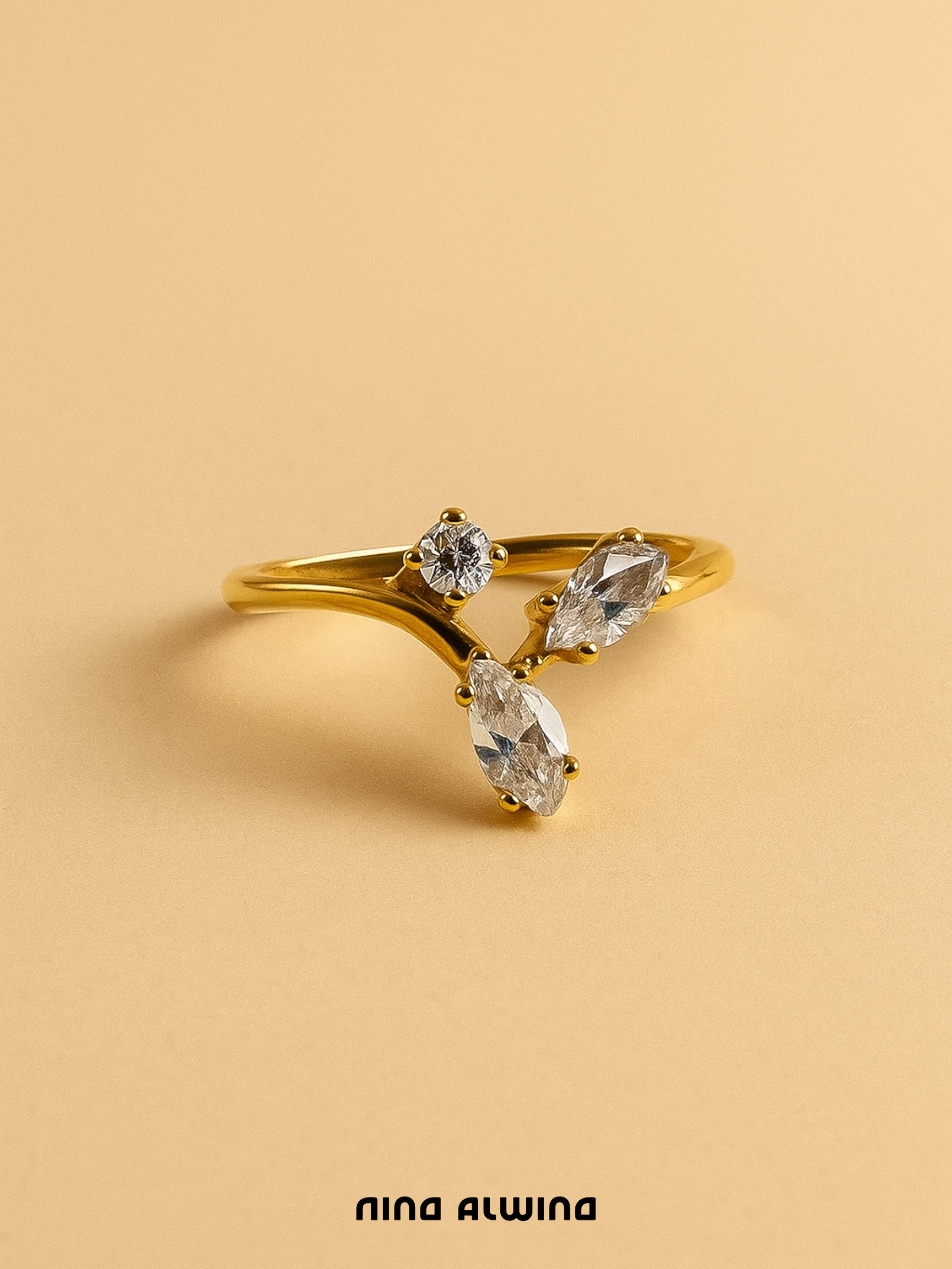 #242 8k Ring mit Zirkon - RG 53