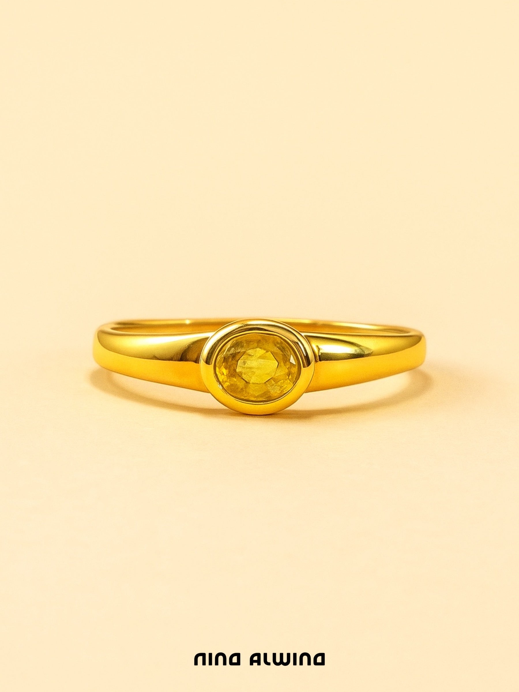 #89 8k Ring mit Citrin - RG 57