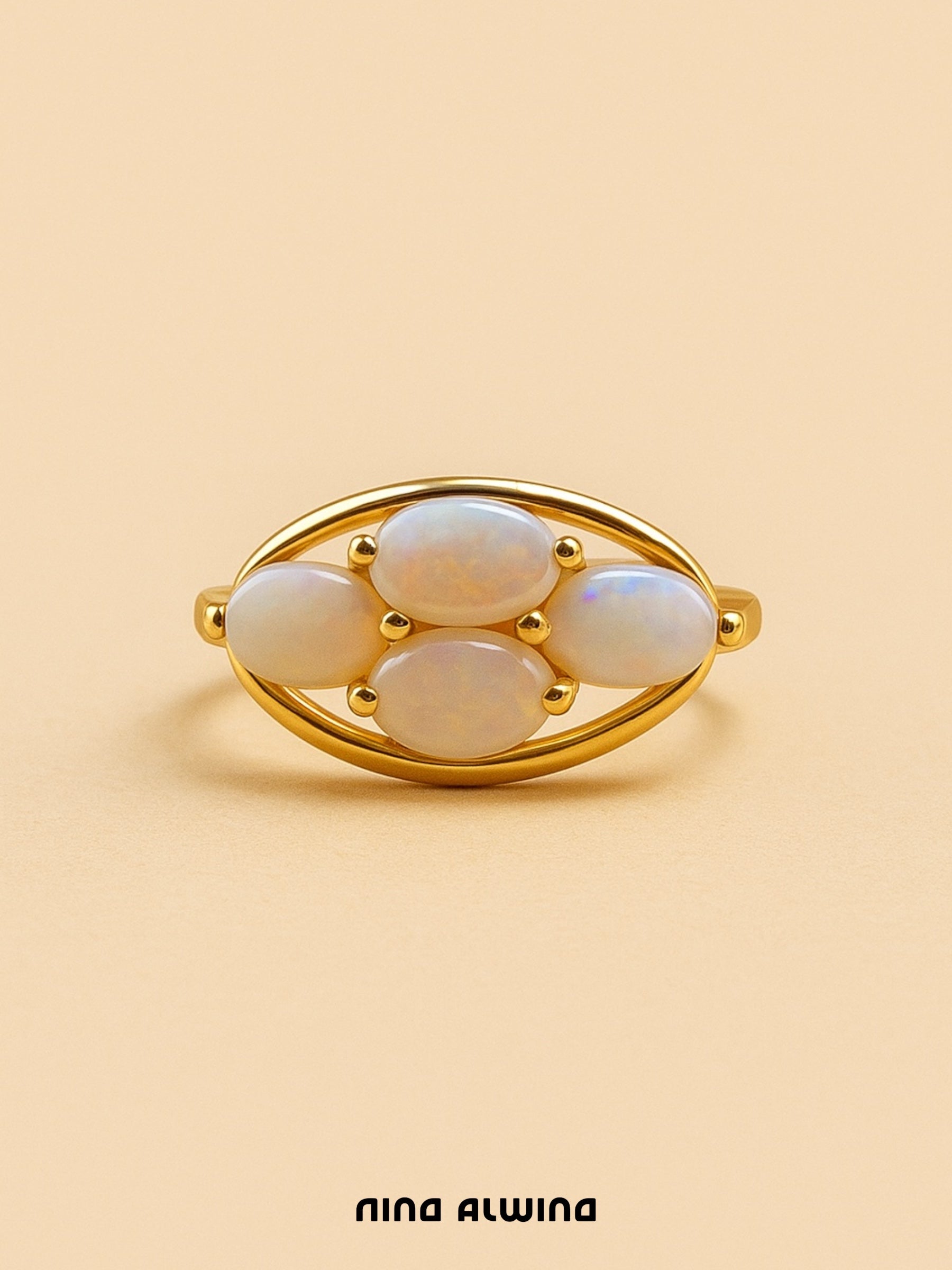 #266 8k Ring mit 4 Opalen - RG 57