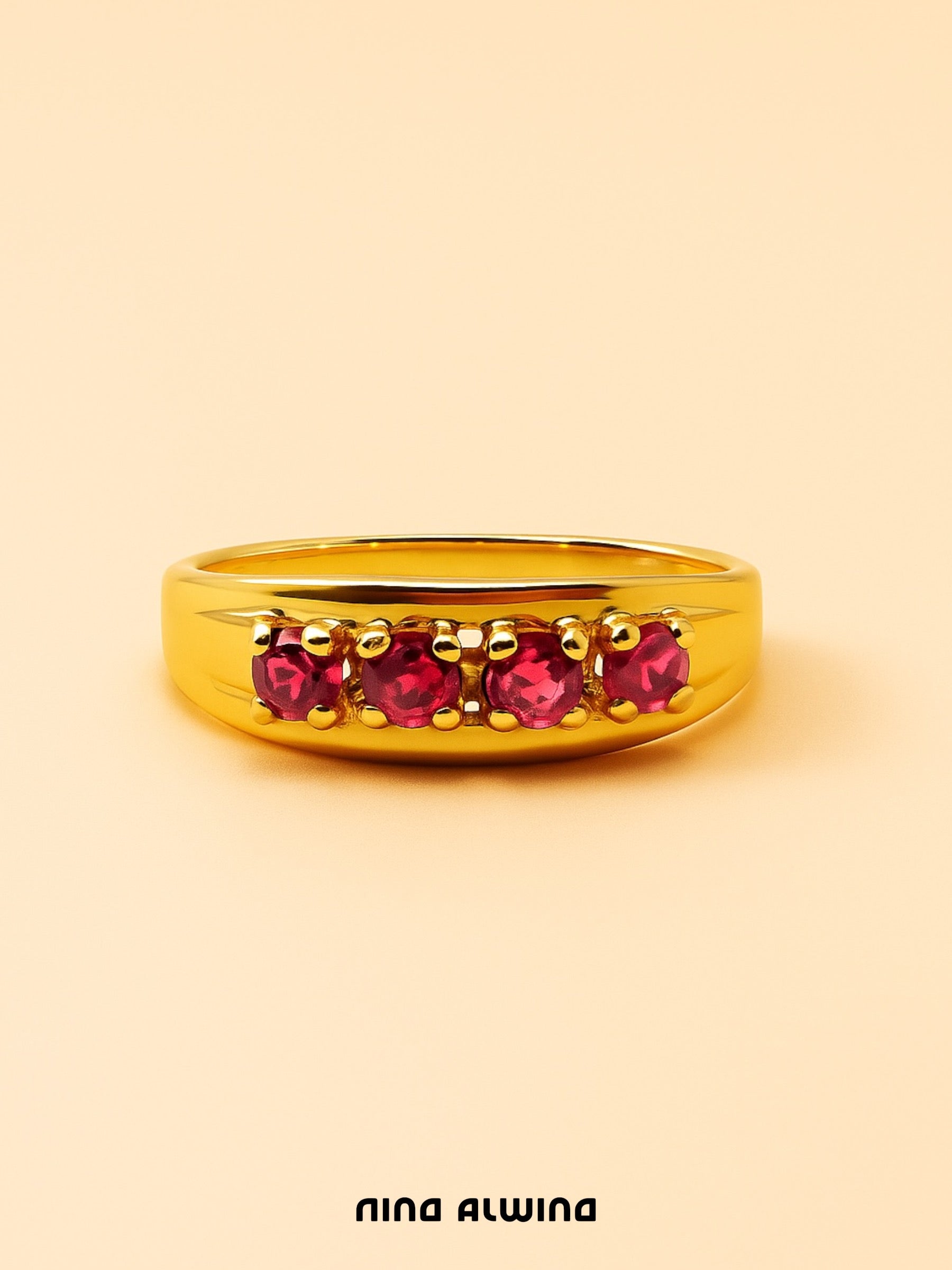 #296 8k Ring mit Rubinen - RG 60