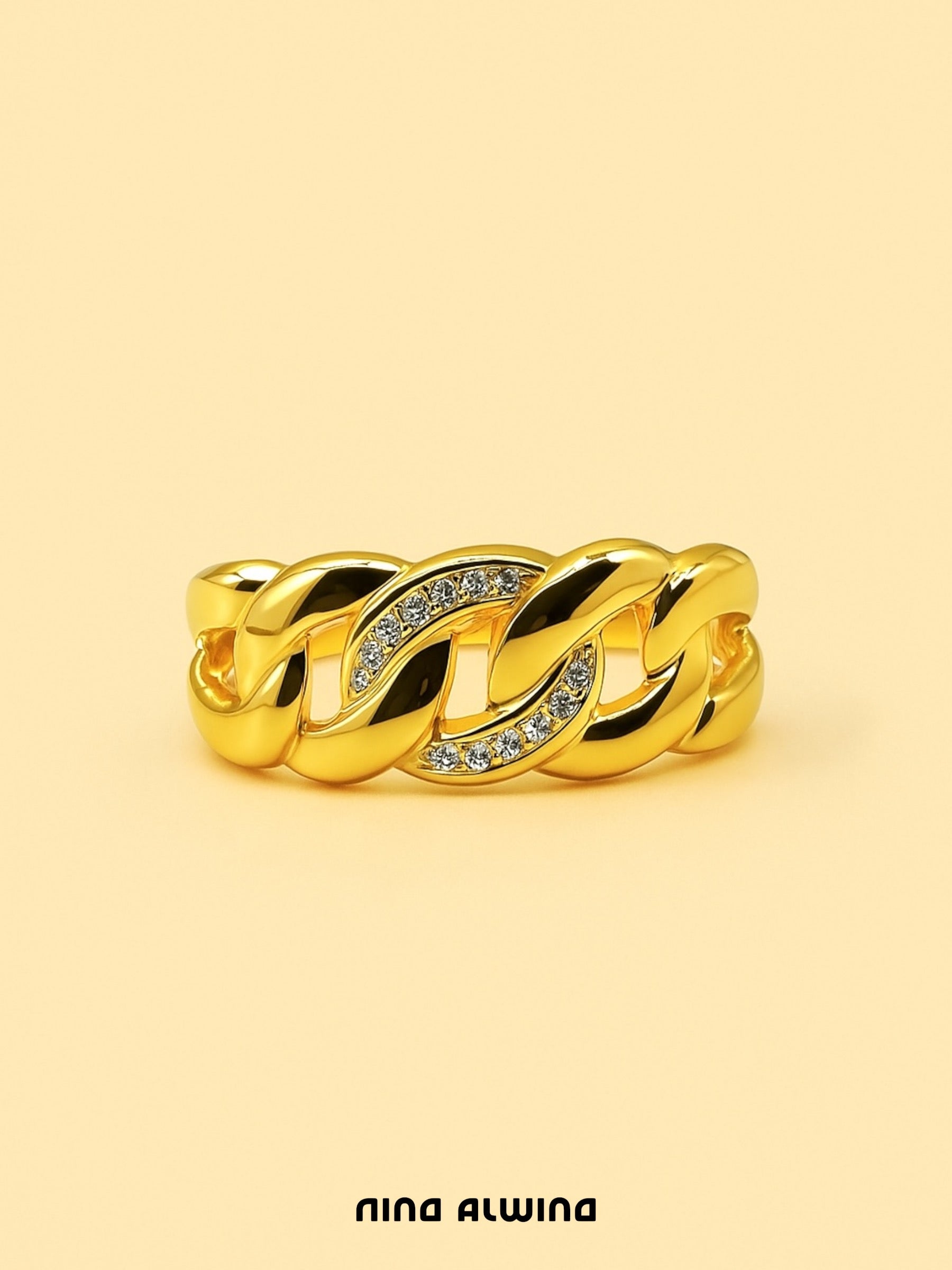 #299 8k Ring mit Diamanten - RG 57