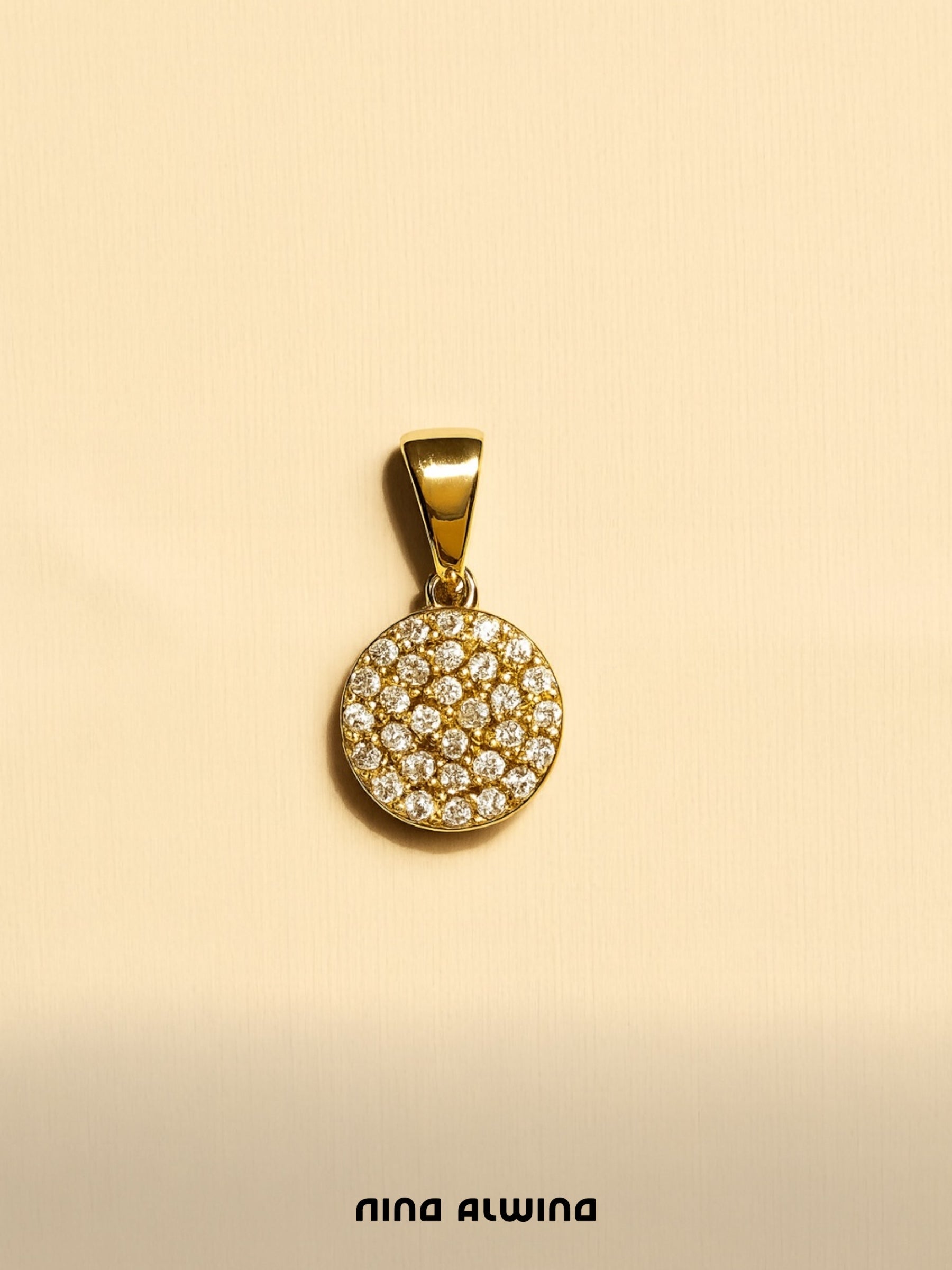 #331 8k Anhänger mit Zirkonen - 1,4cm