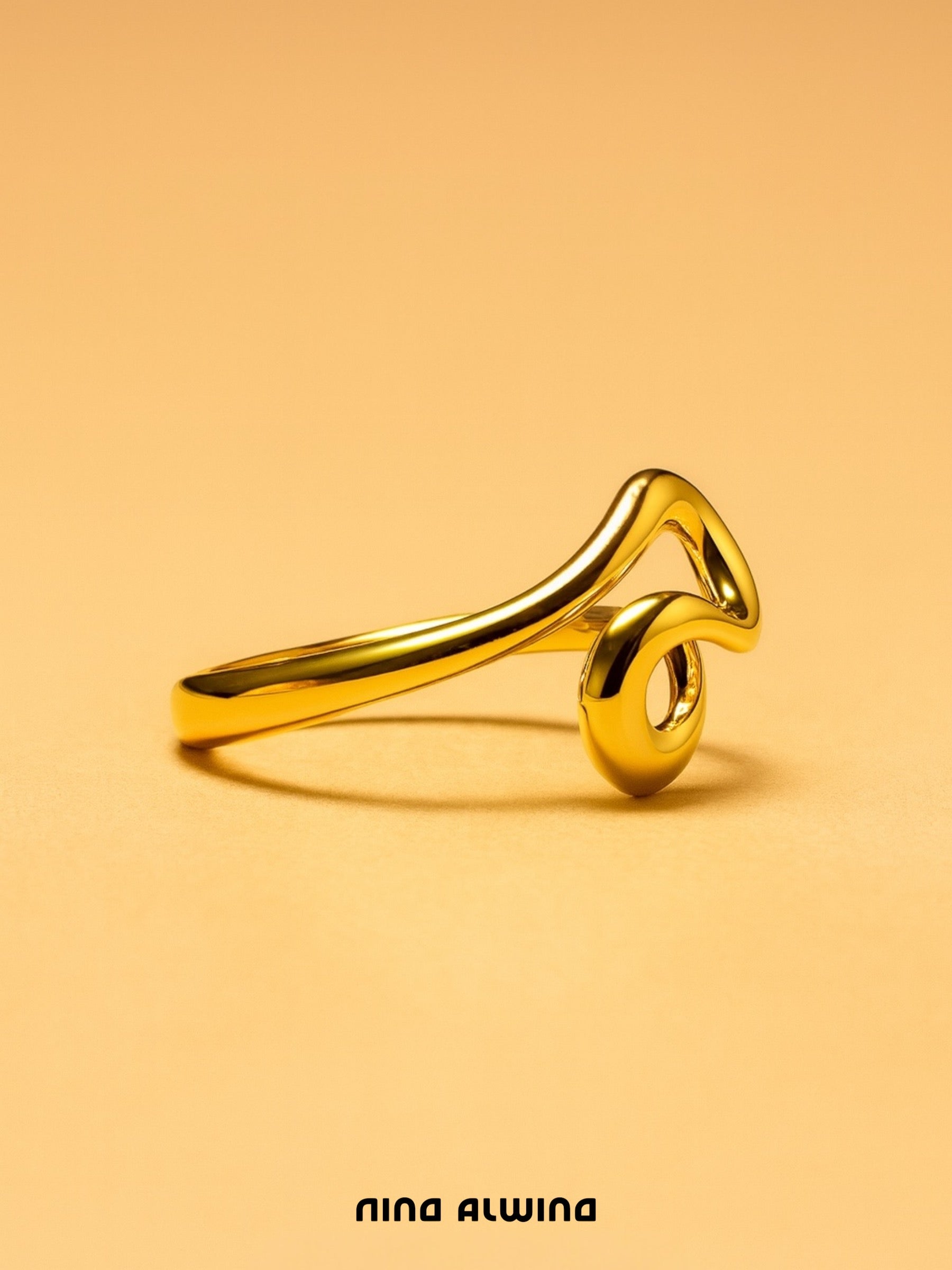 #328 18k Tiffany & Co. Elsa Peretti Open Wave Ring - RG 52