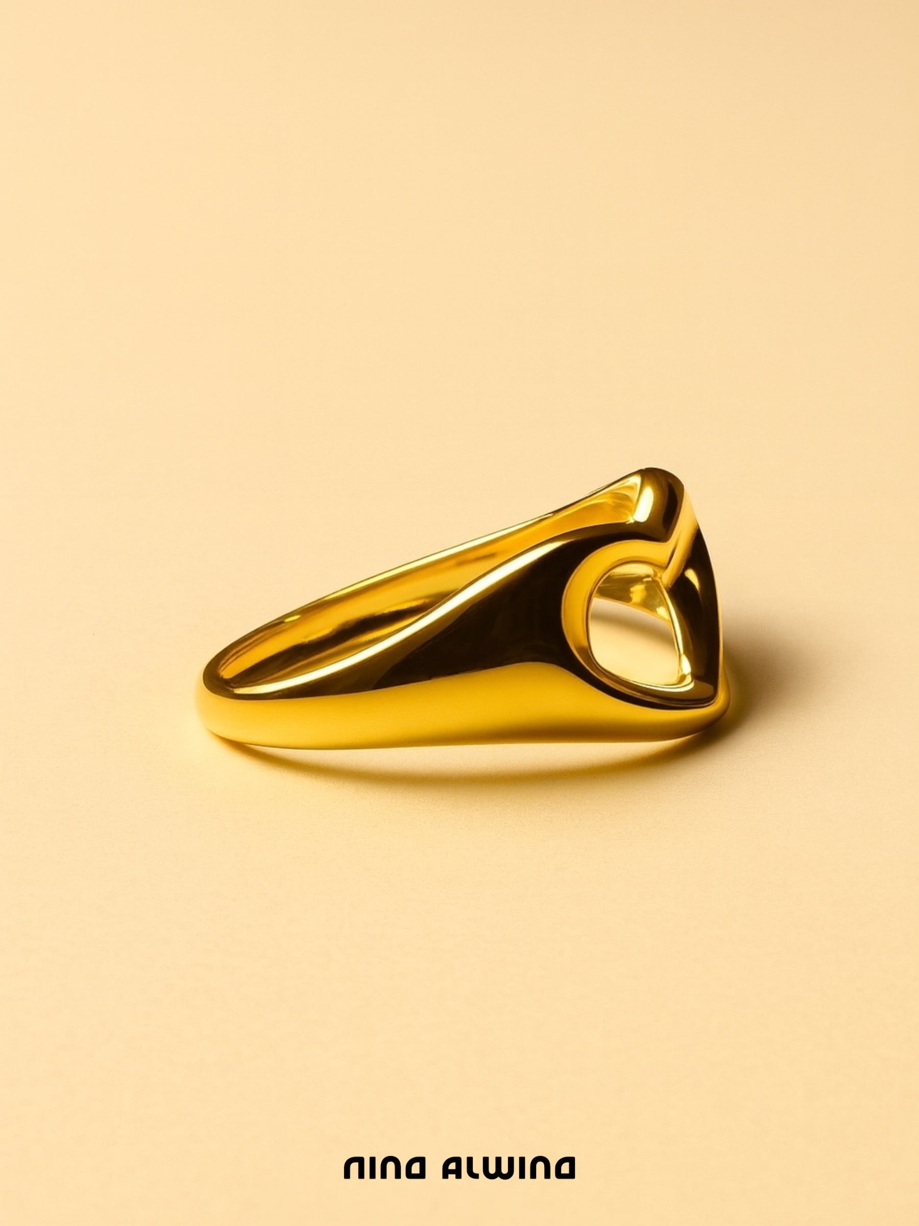 #337 18k Tiffany & Co. Elsa Peretti Open Heart Ring - RG 52