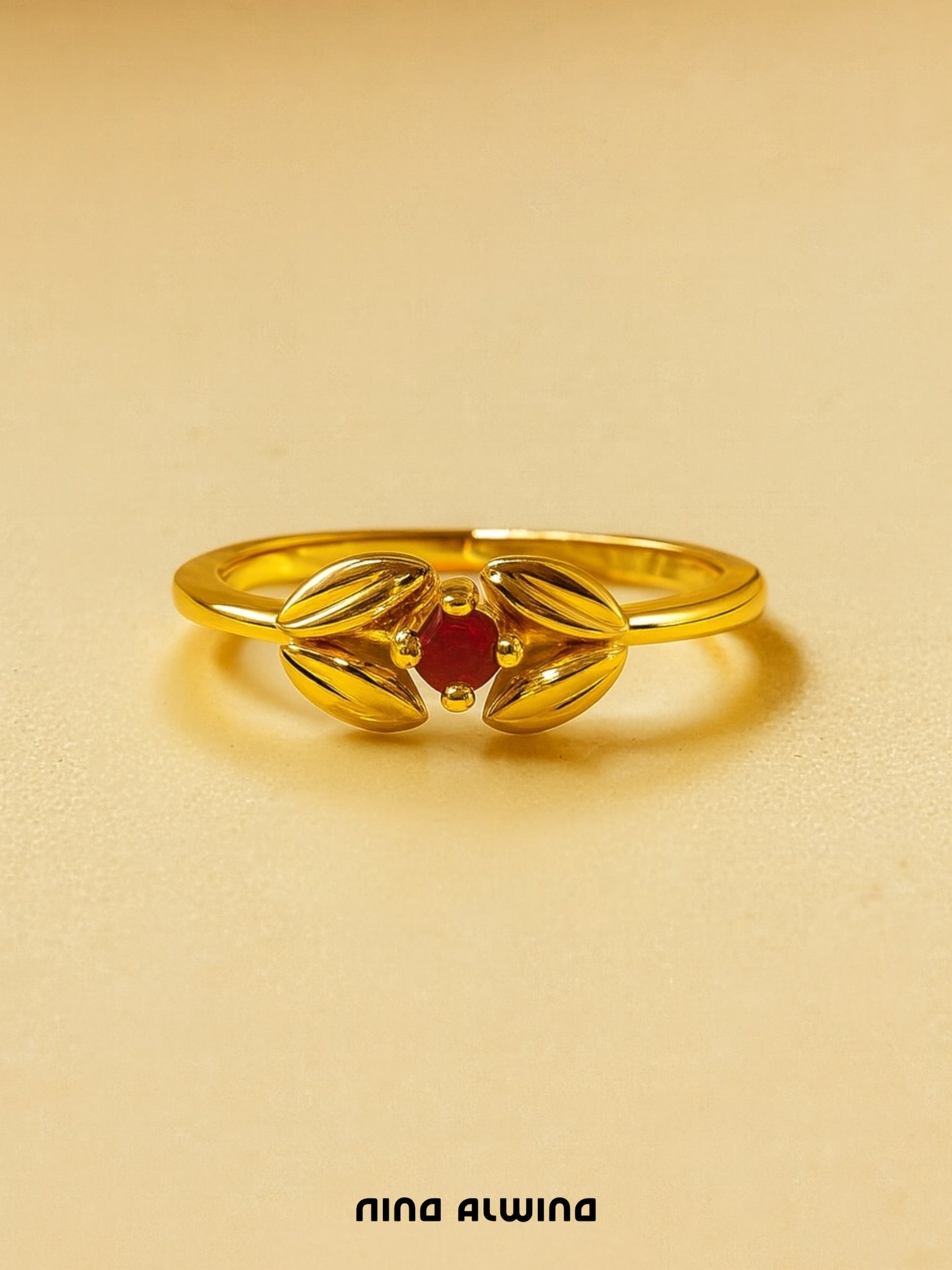 #386 8k Ring mit Rubin - RG 53