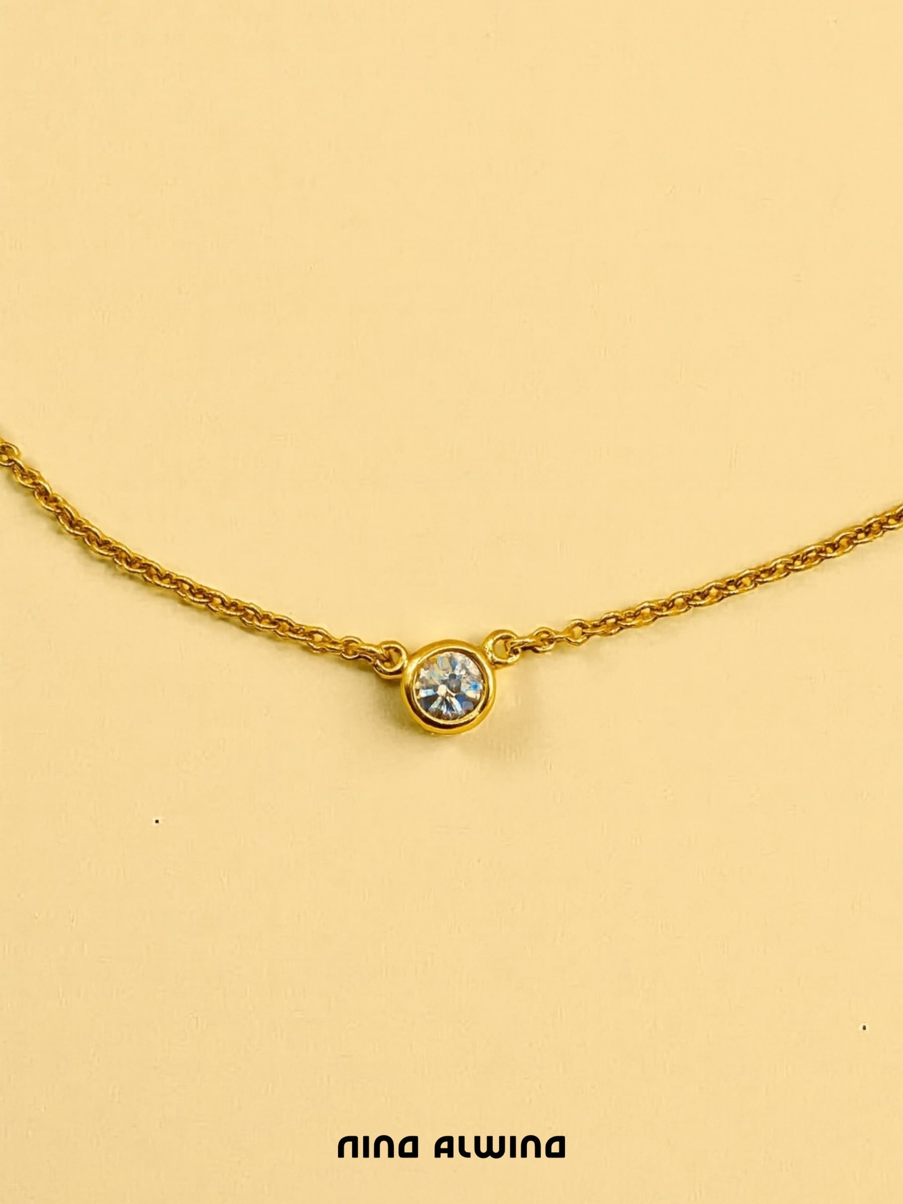 #397 18k Tiffany & Co. Elsa Peretti Kette mit Diamant - 41cm