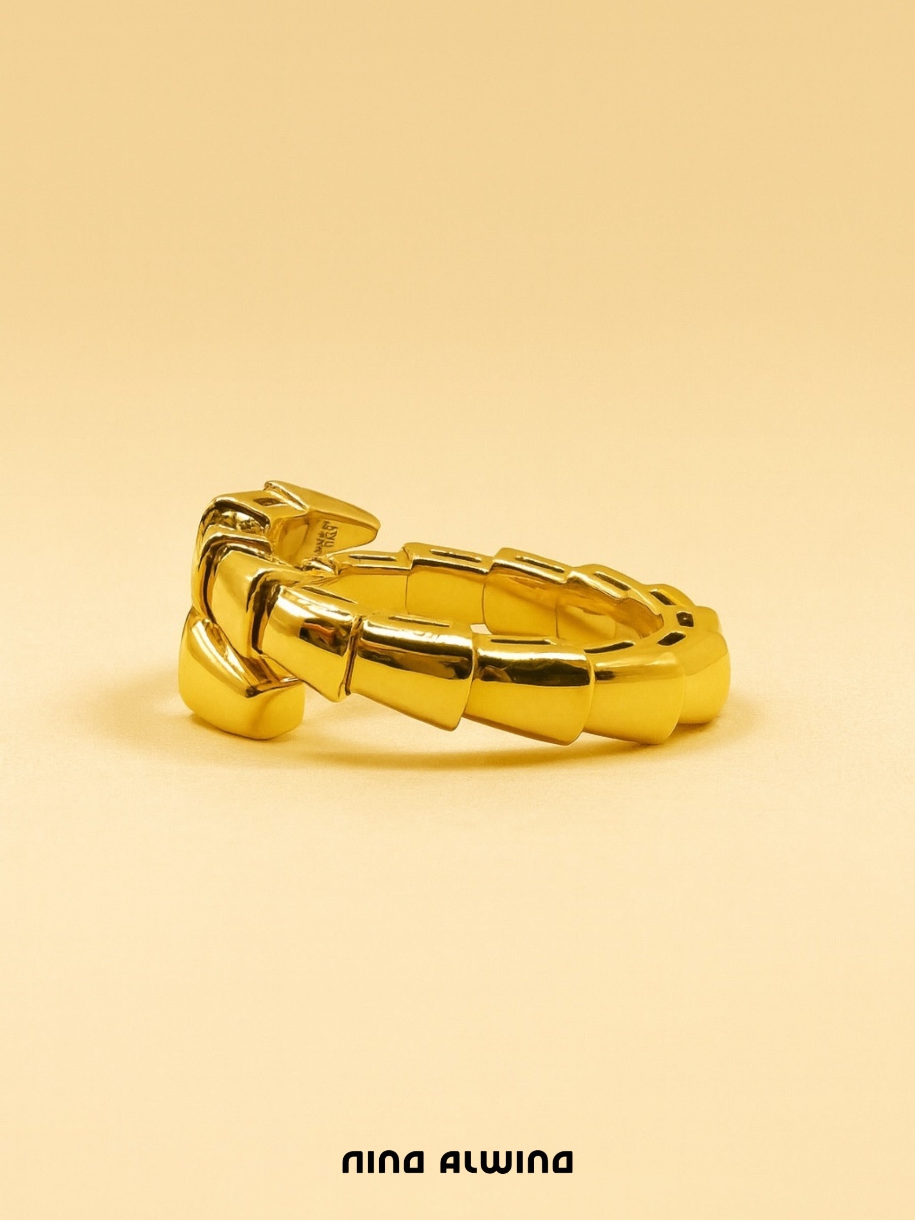 #400 18k Bvlgari Serpenti Viper Ring - Size S