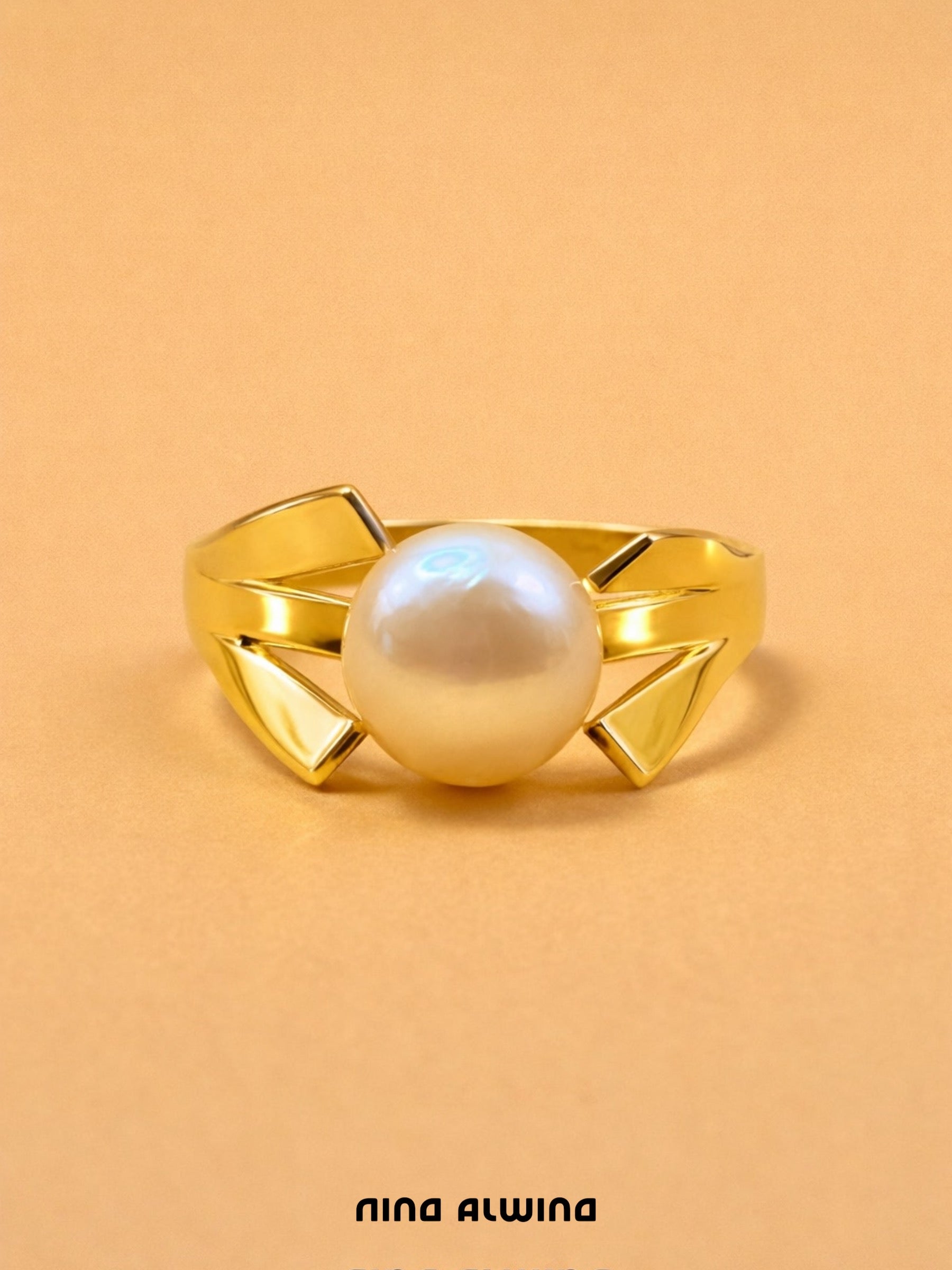 #499 8k Ring mit Perle - RG 56