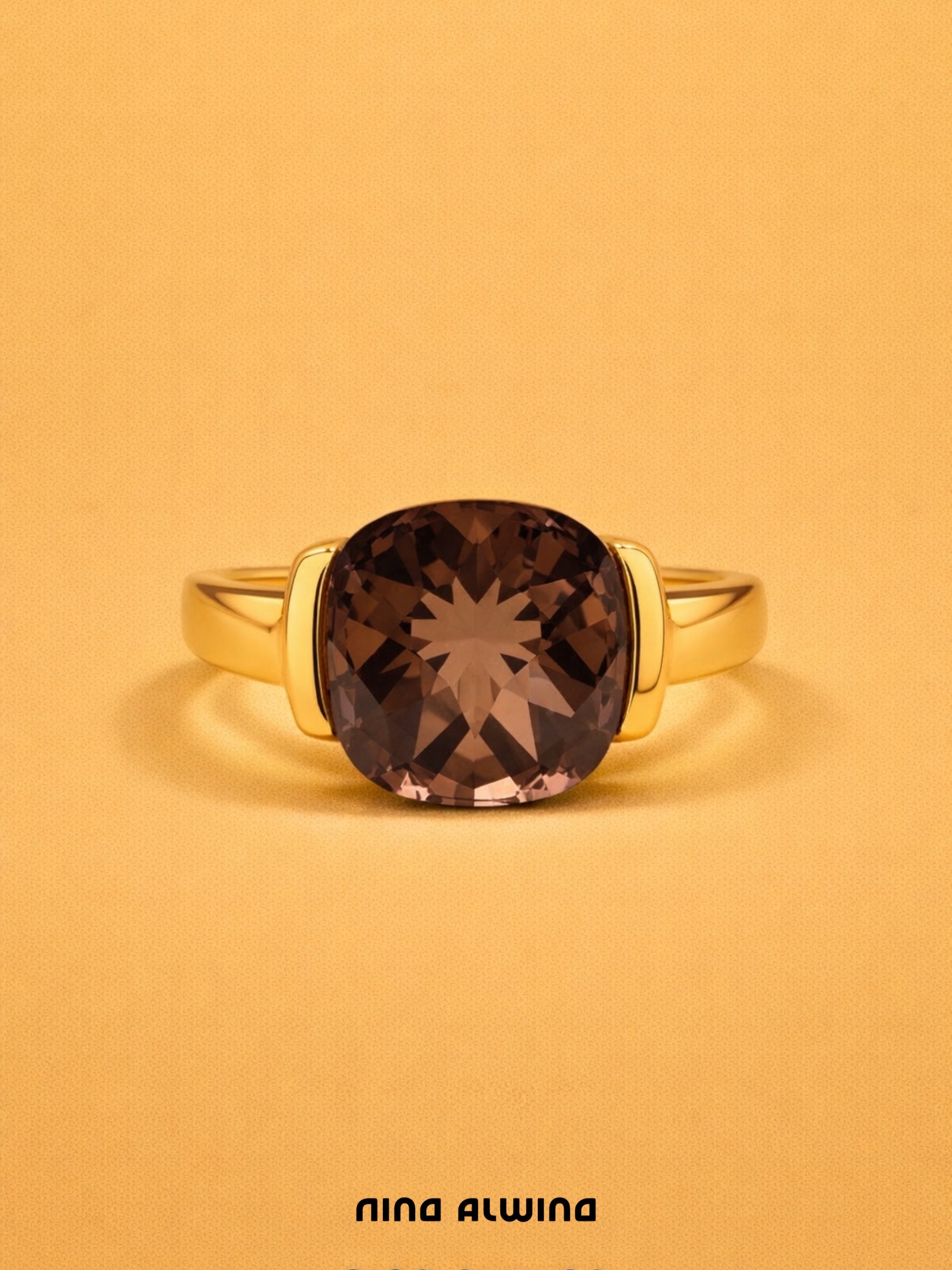 #533 8k Ring mit Rauchquarz - RG 54