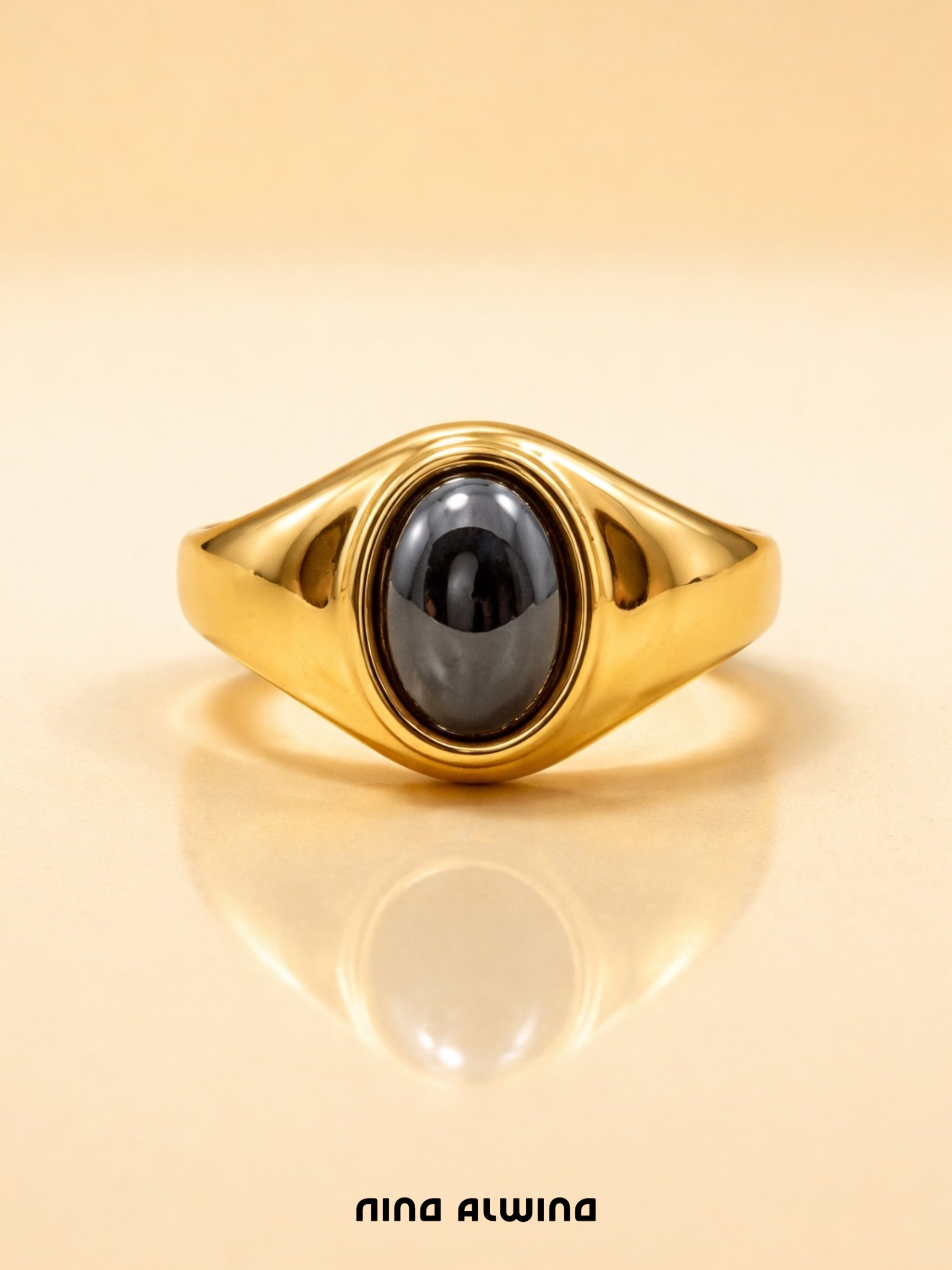 #505 8k Ring mit Hämatit - RG 55