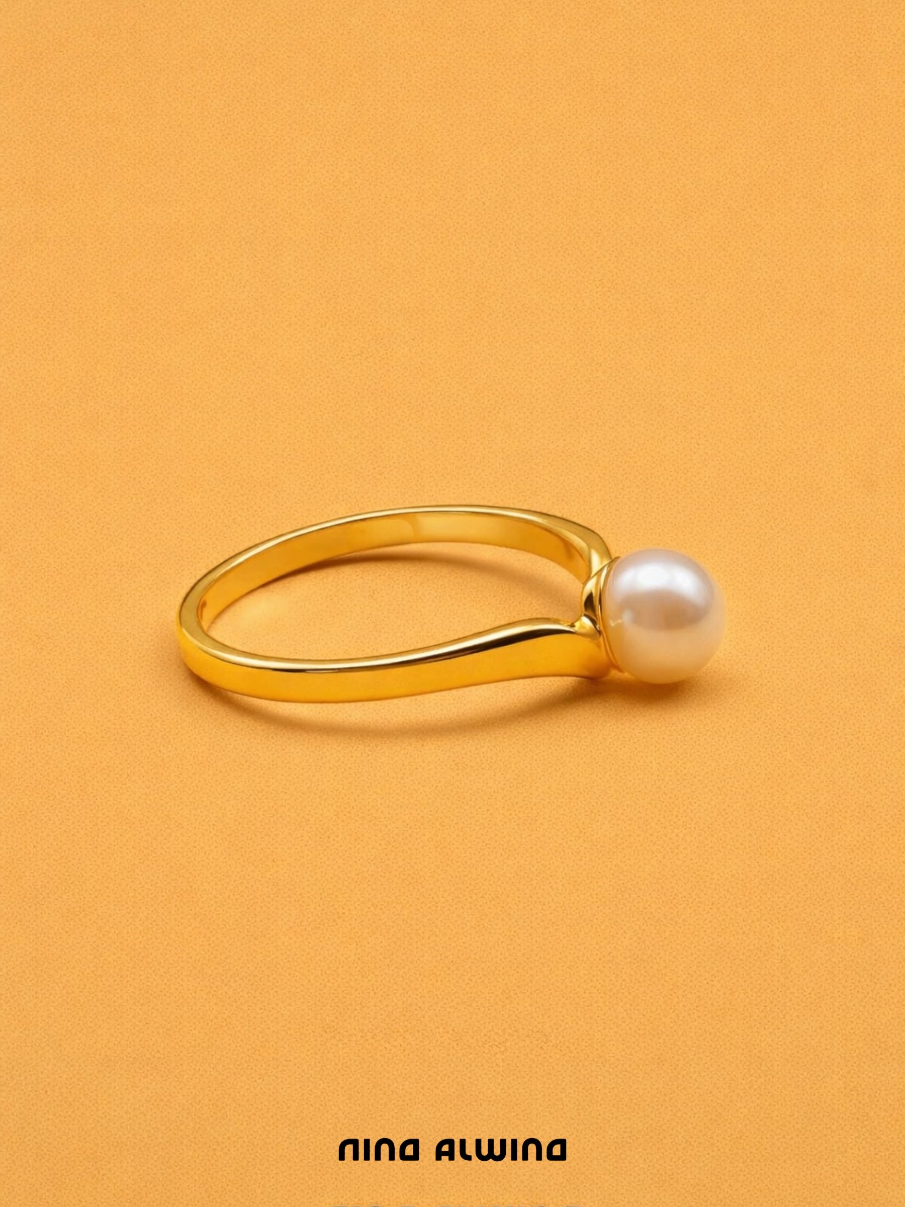 #547 8k Ring mit Perle - RG 57