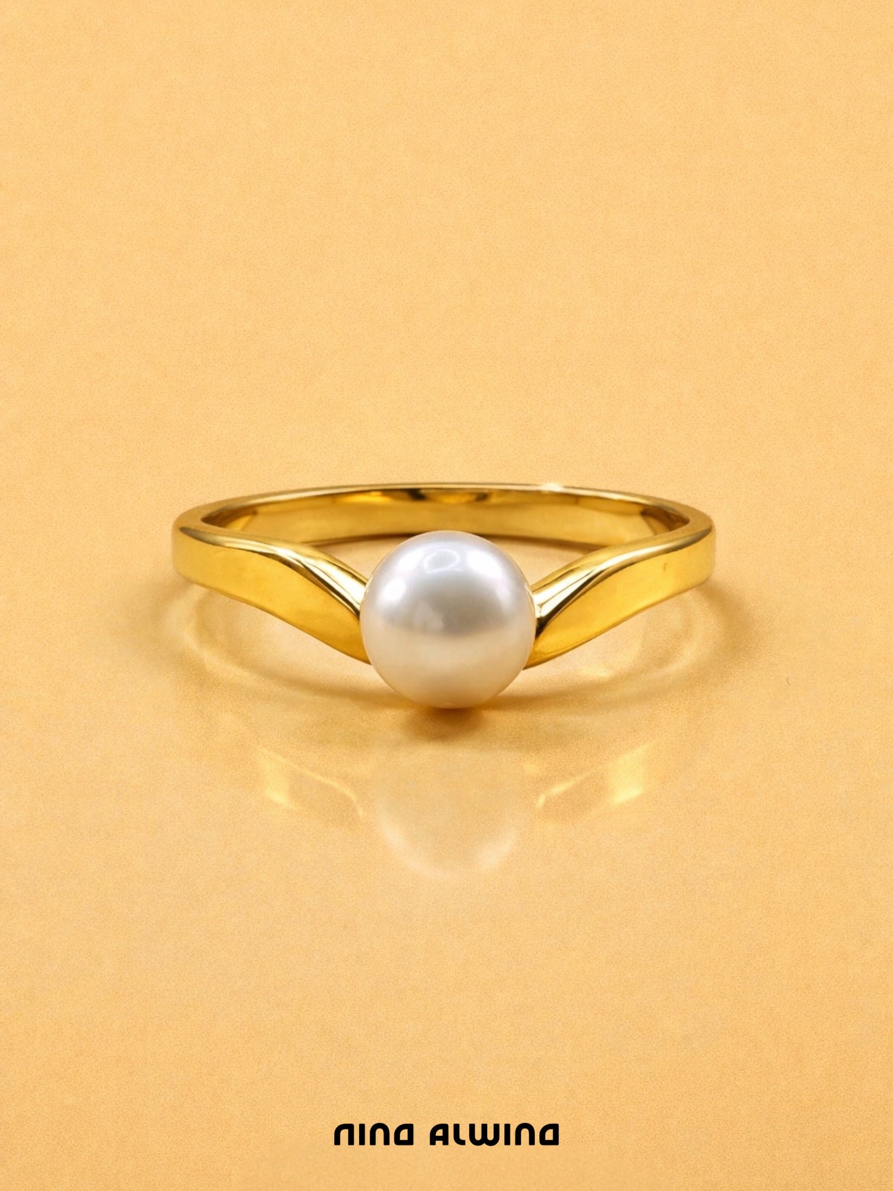 #547 8k Ring mit Perle - RG 57